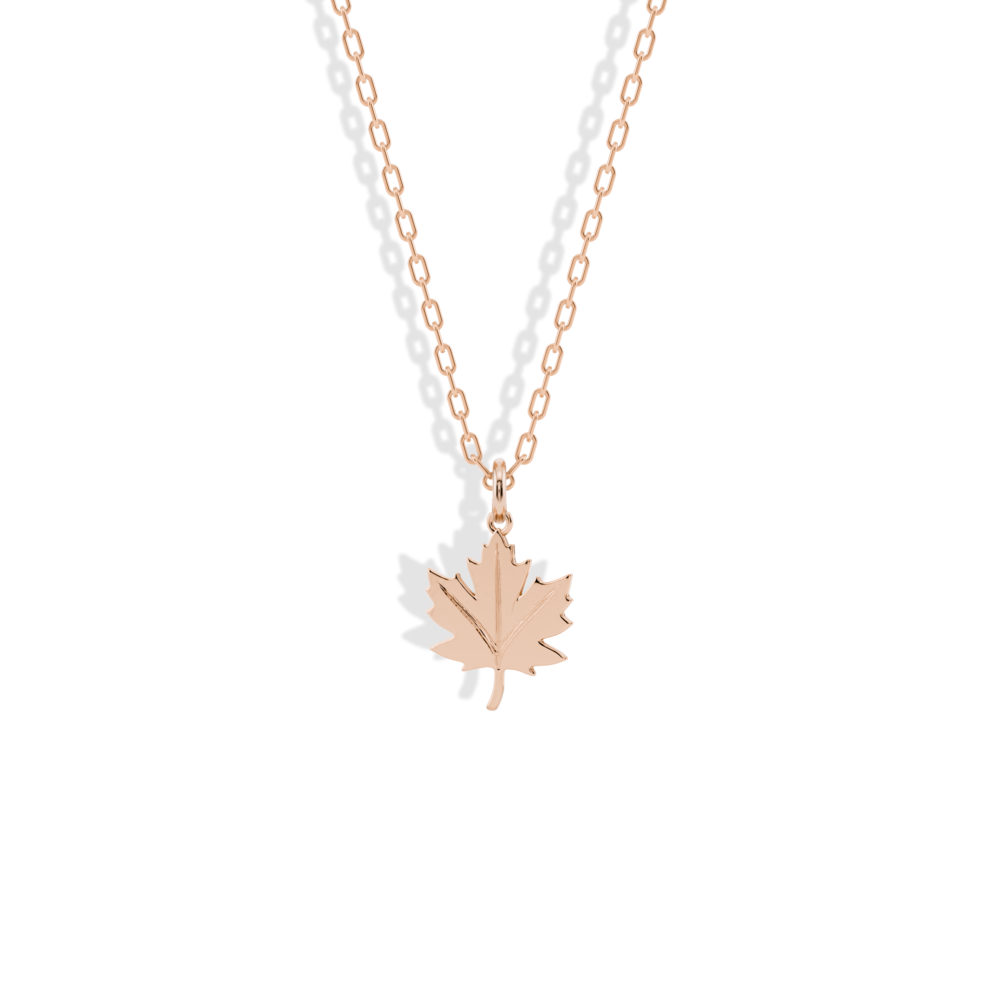 Maple Leaf Pendant Necklace 14K Gold / Silver