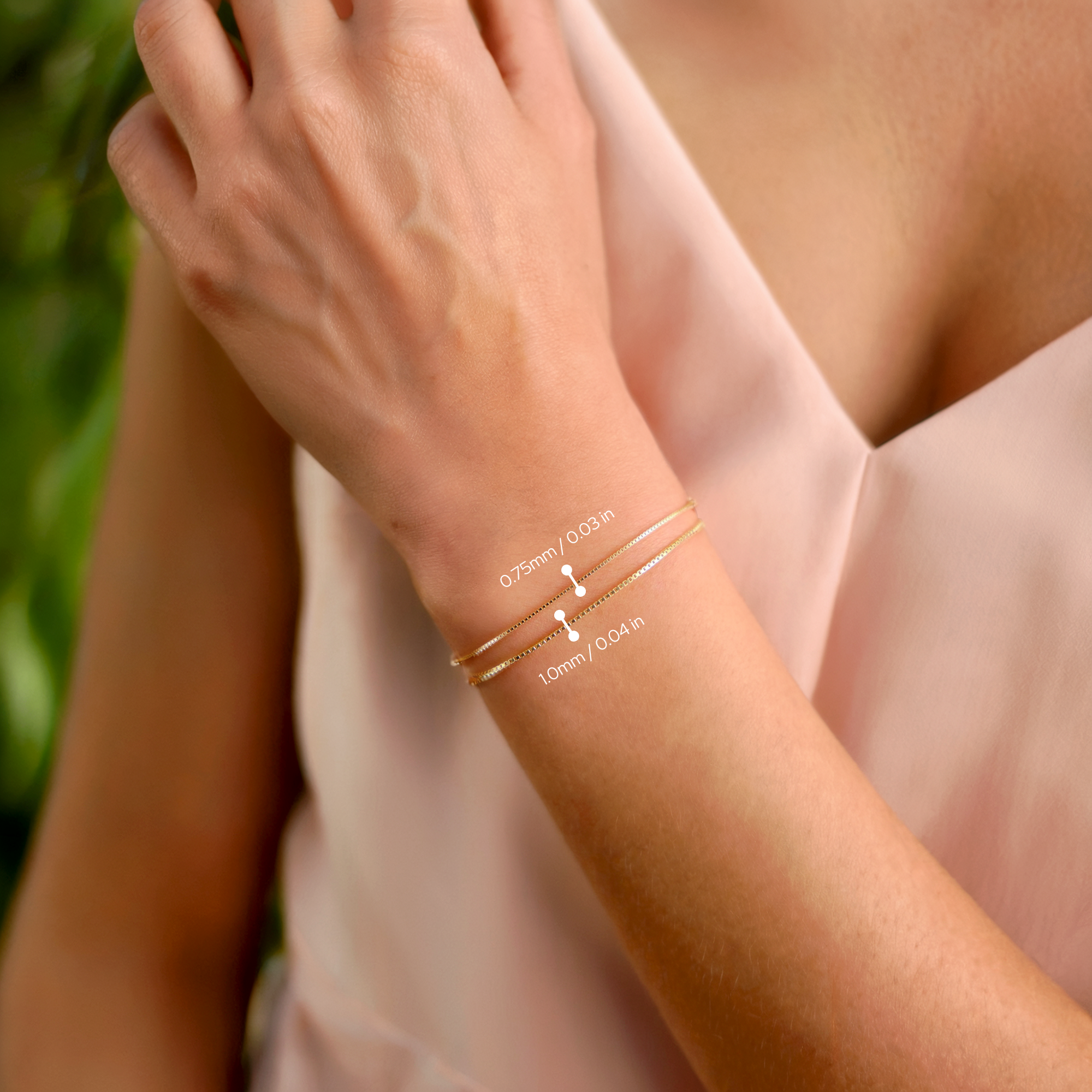 Minimalist Box Shape Bracelet 14K Gold