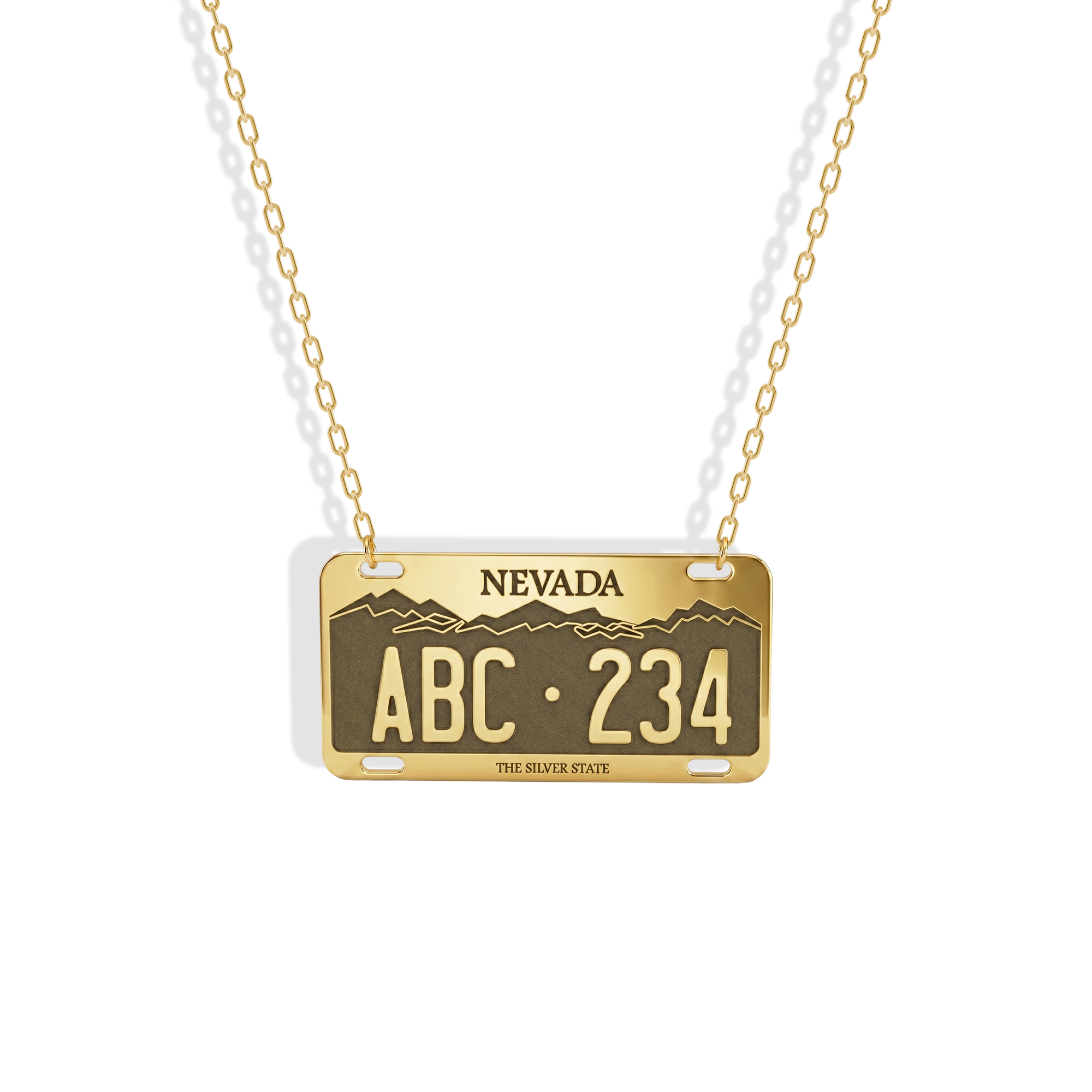 Nevada Car License Plate Custom Necklace 14K Gold / Silver is a meaningful keepsake designed to celebrate memorable places, special moments, and personal stories.