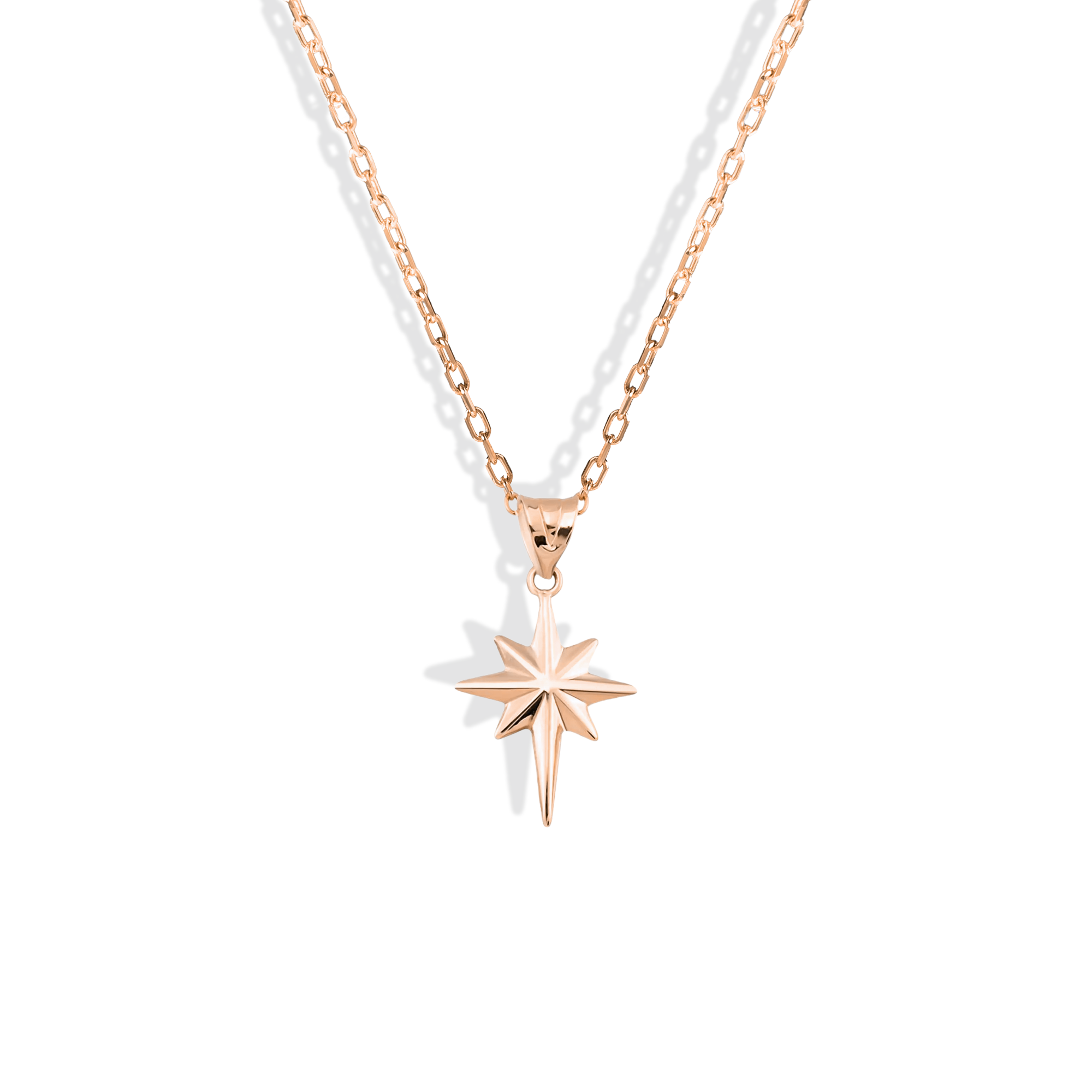 North Star Necklace 14K Gold