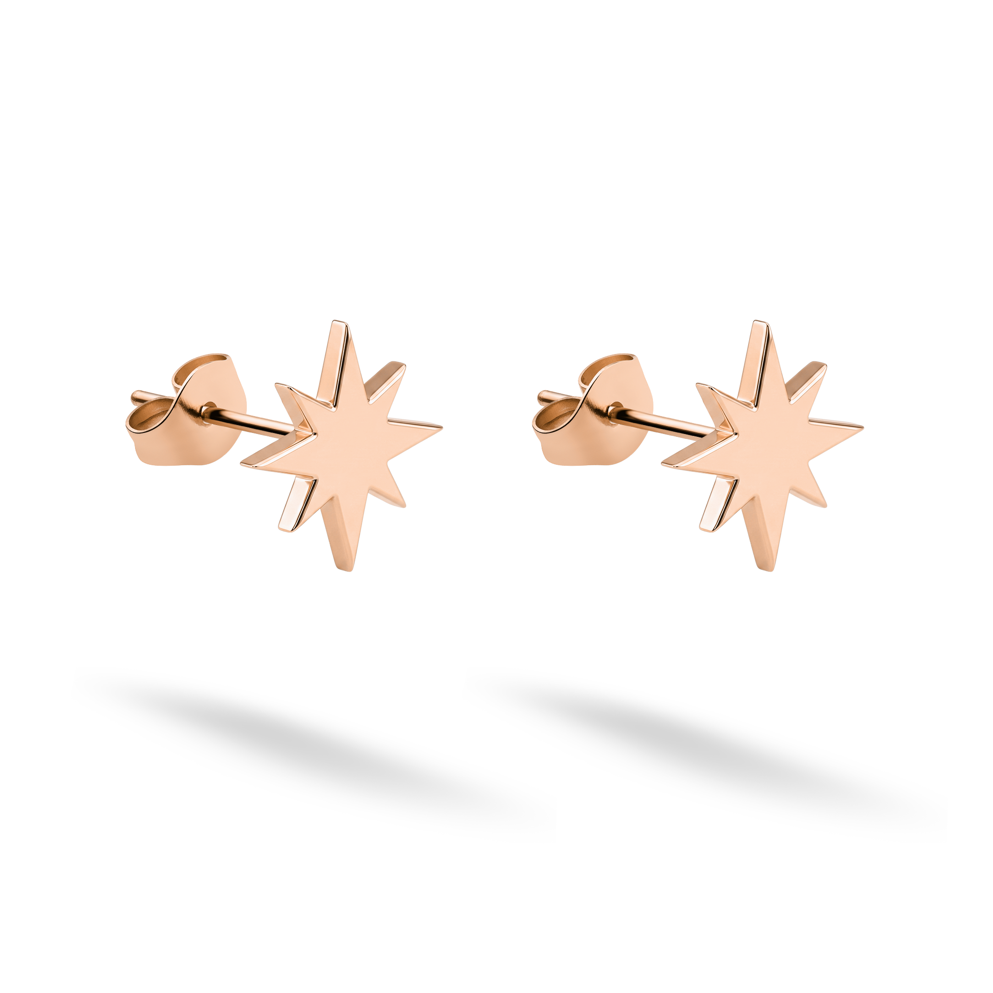 North Star Stud Earrings 14K Gold / Silver