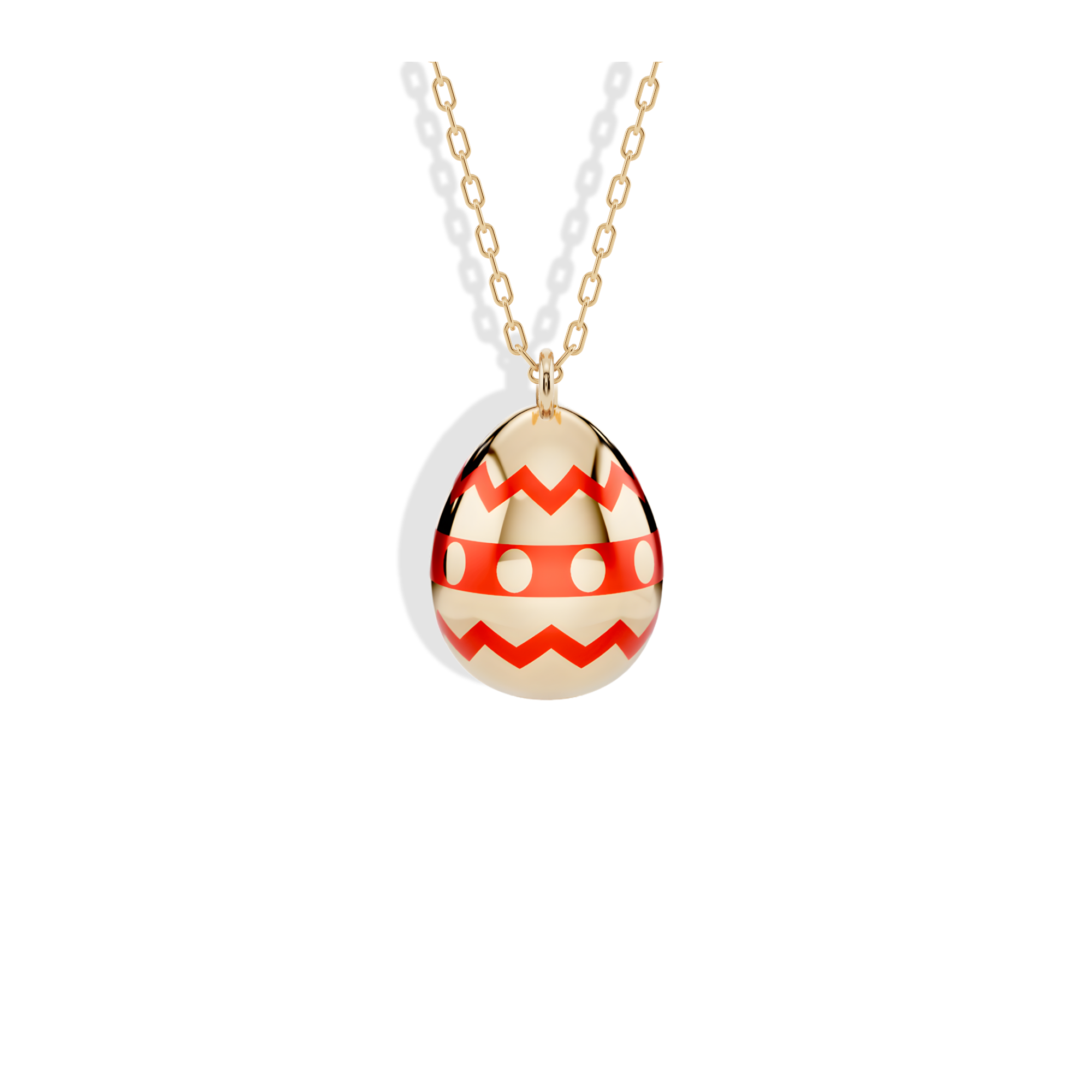 Ornate Easter Egg Gold Custom Necklace 14K Gold / Silver