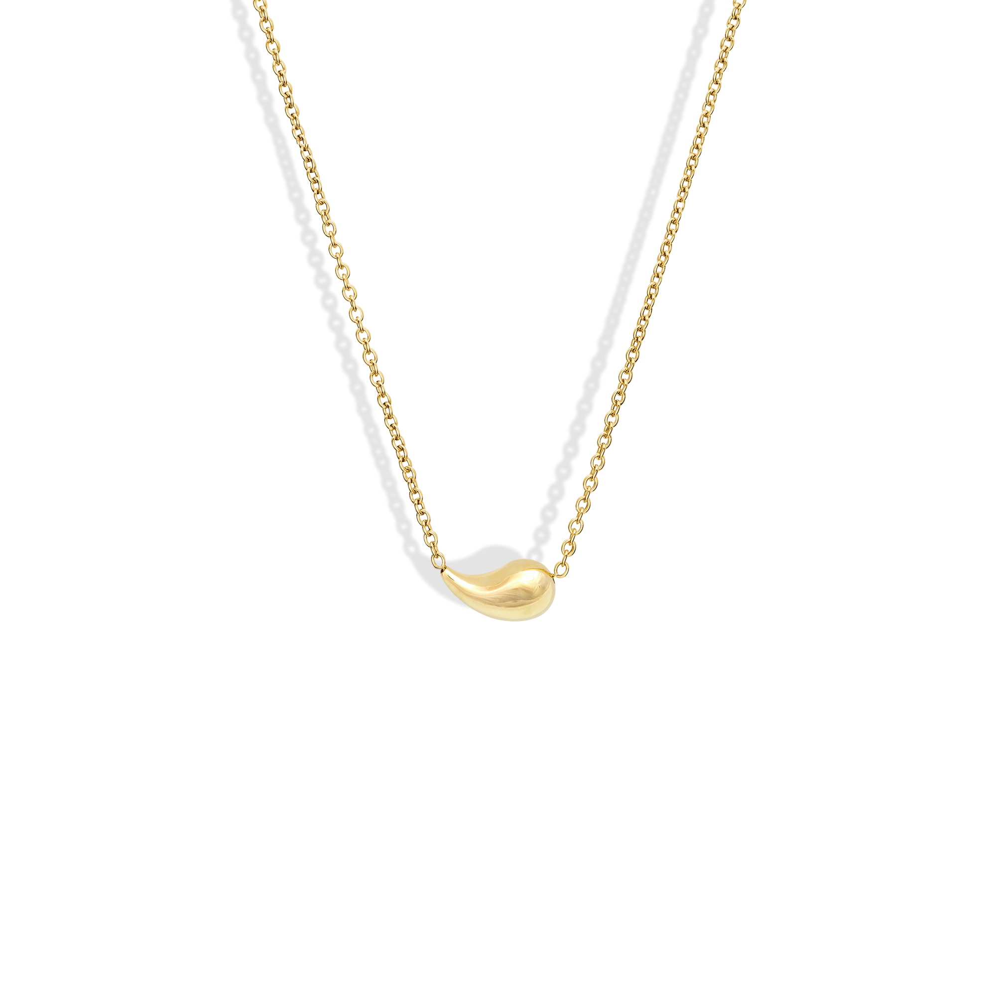 Pearl Drop Necklace 14K Gold