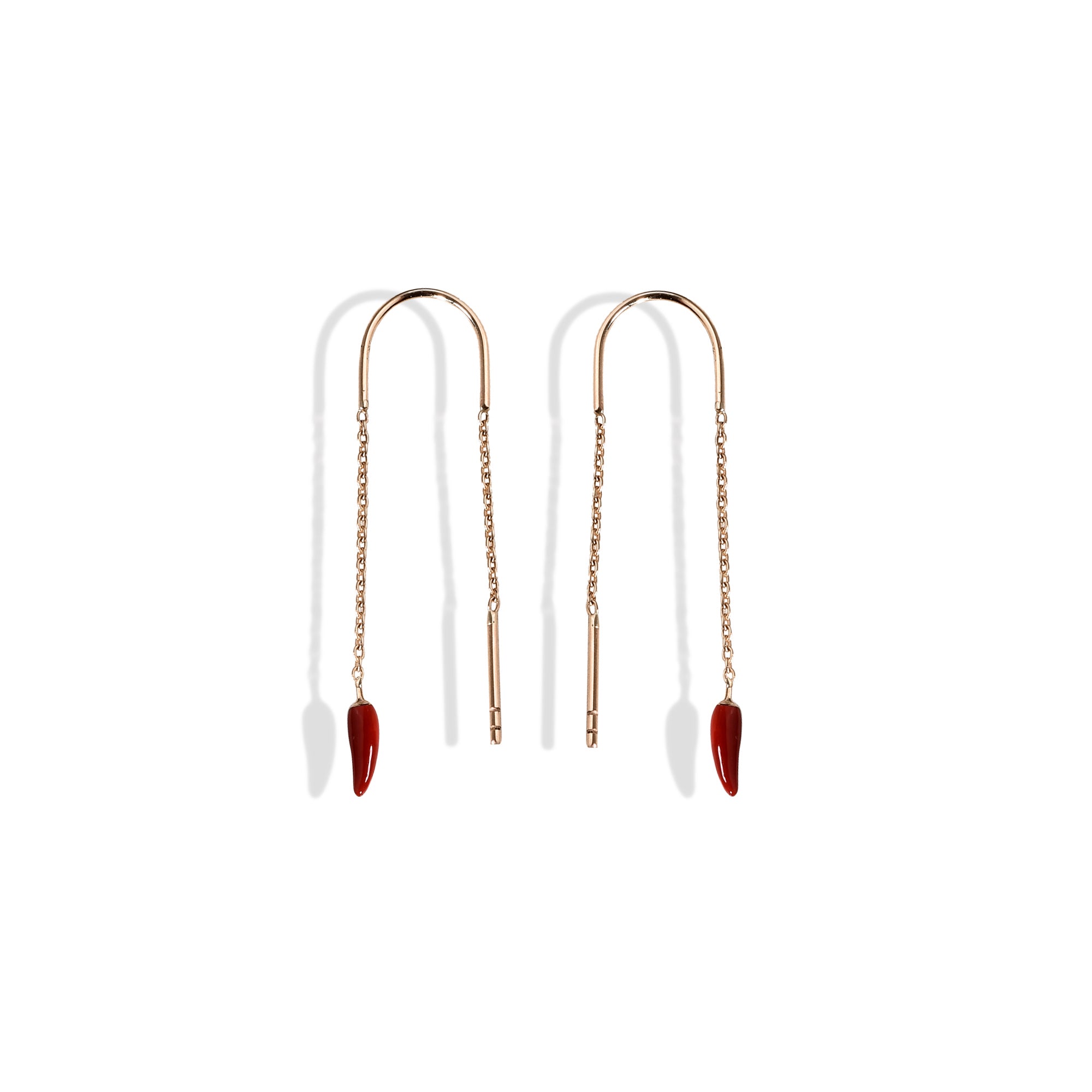 14K Gold Pepper Threader Earrings