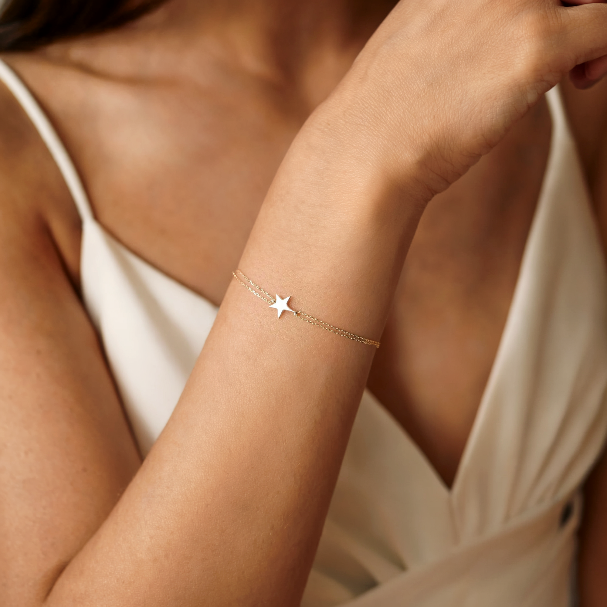 Little Star Chain Bracelet 14K Gold