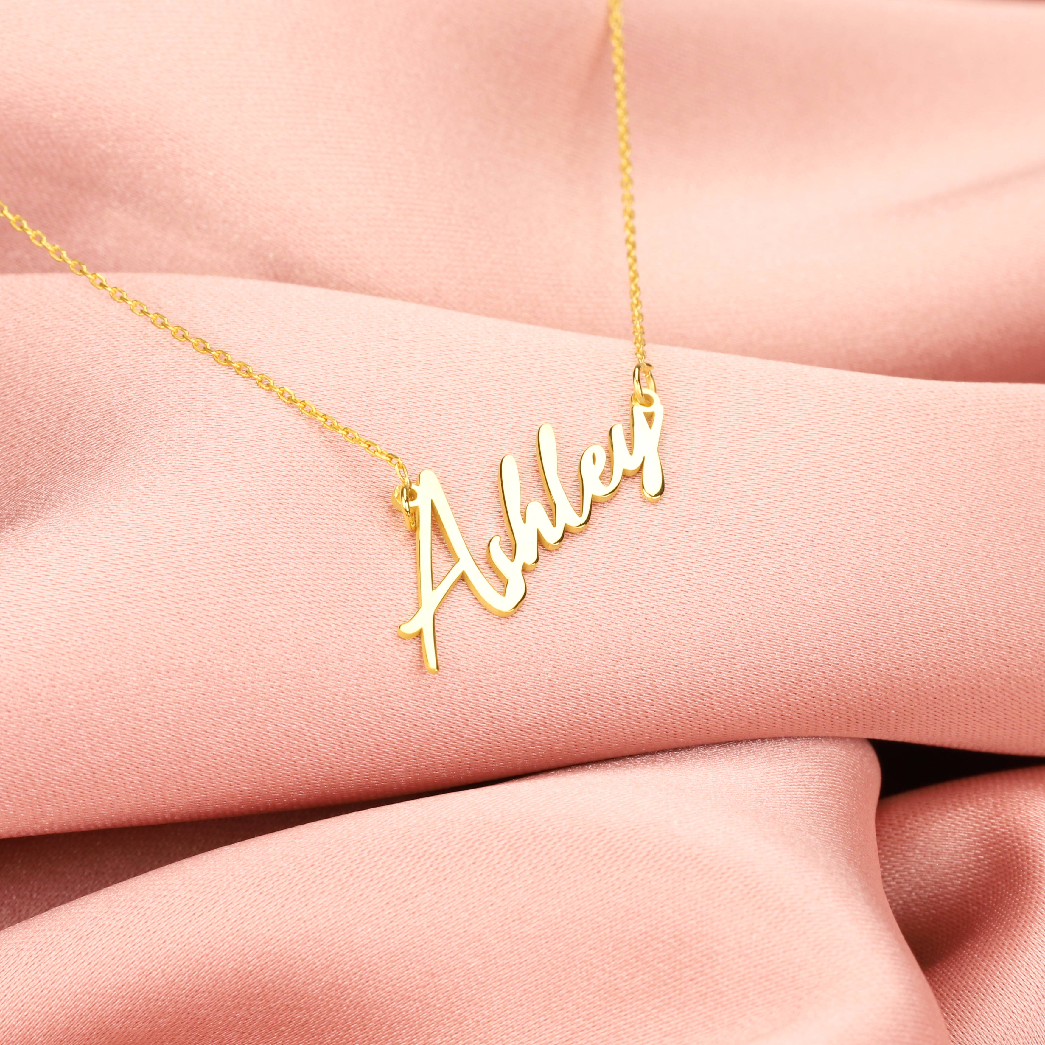 Personalized Name Necklace in 14K Gold Script