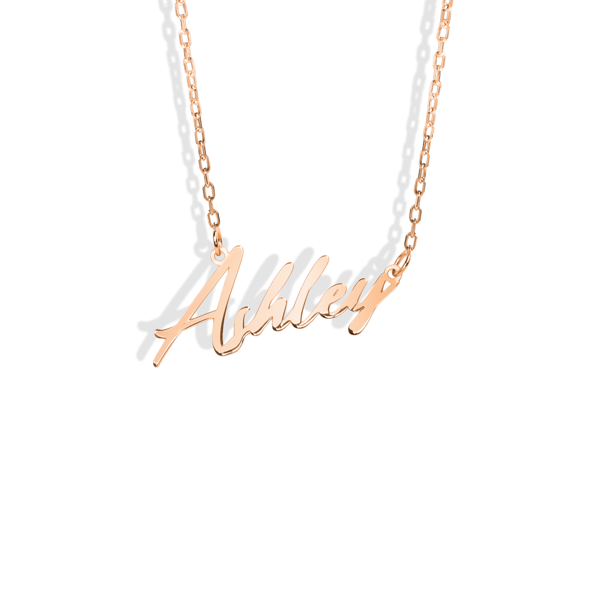 Personalized Script Name Custom Necklace 14K Gold