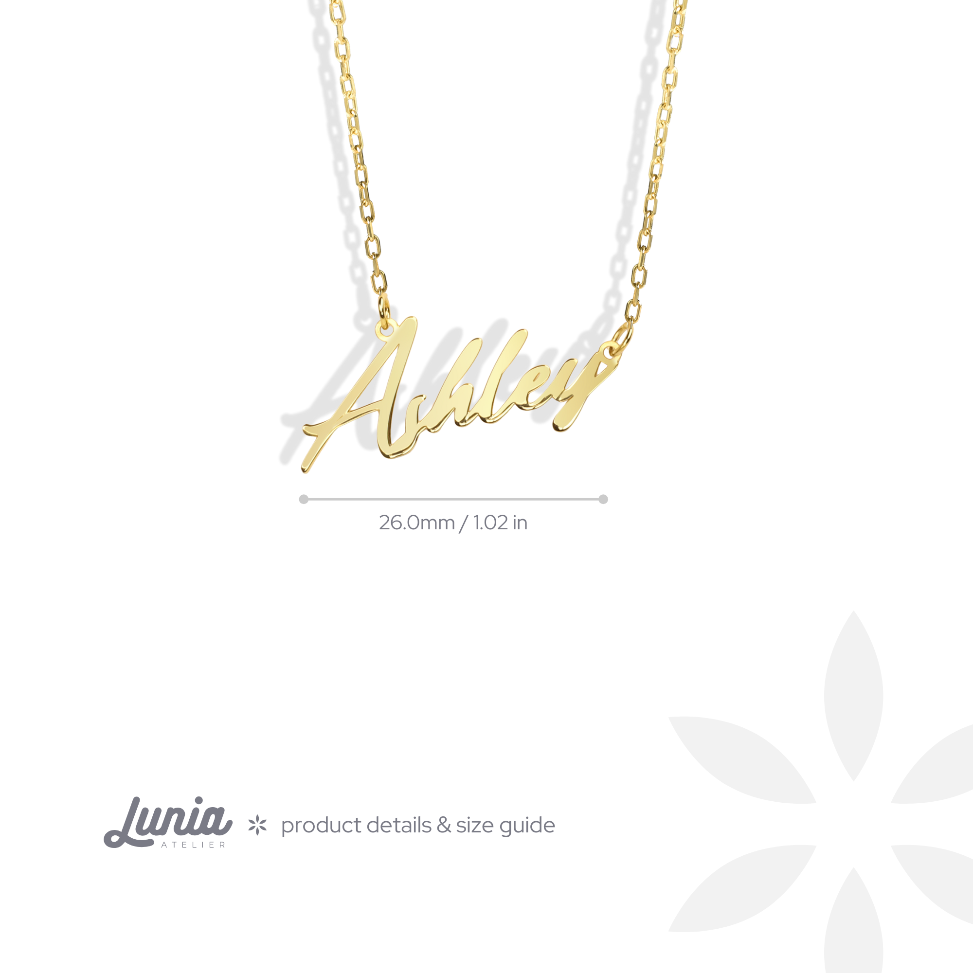 Personalized Script Name Custom Necklace 14K Gold