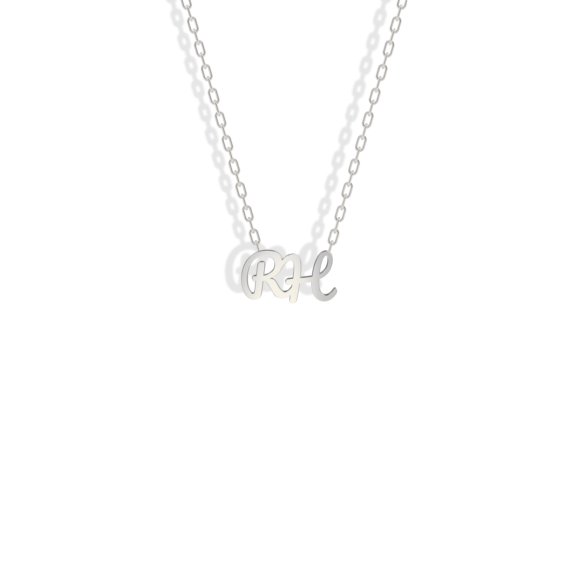 Personalized Two Letter Custom Necklace 14K Gold / Silver
