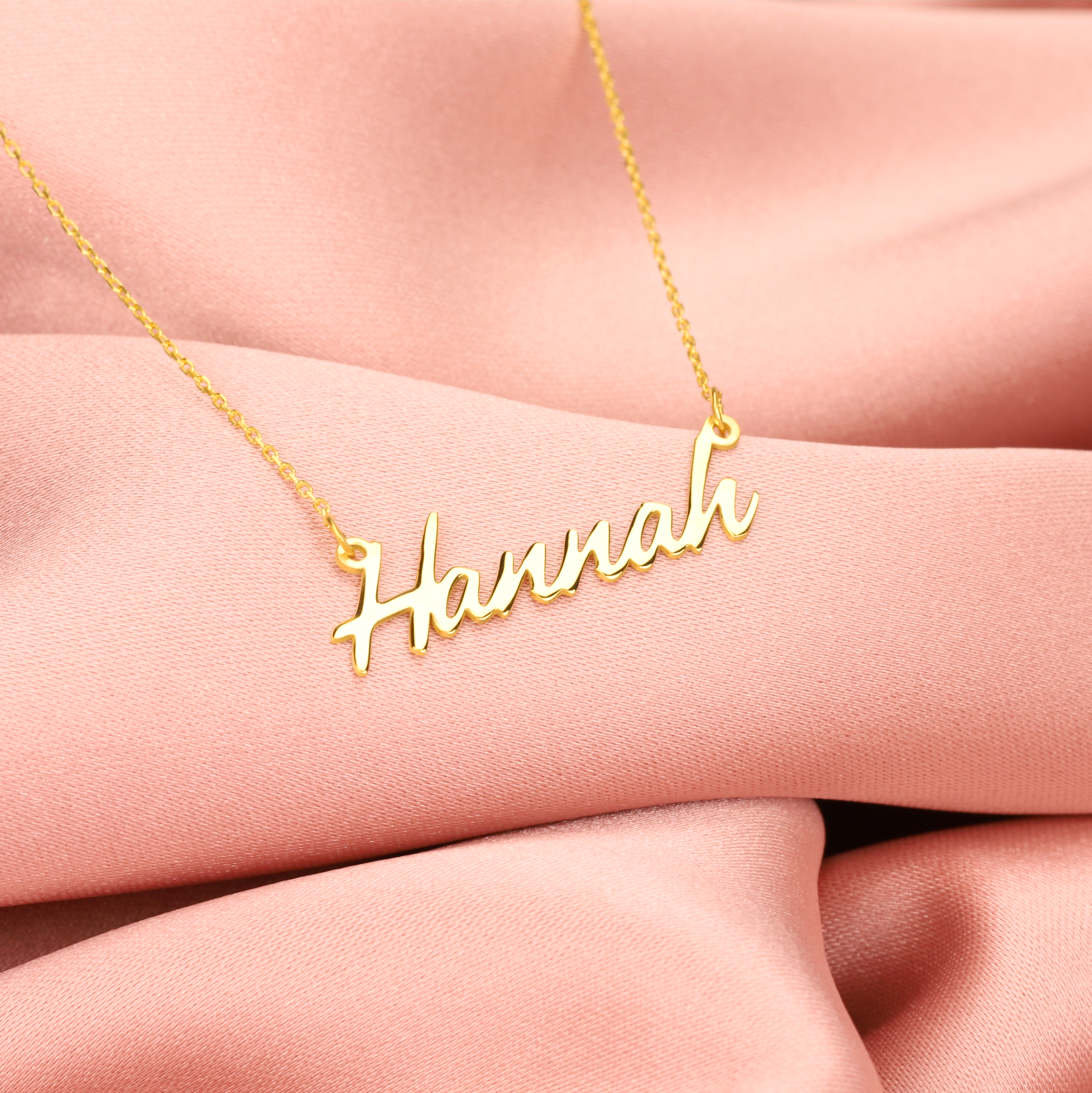 Personalized Vibe Name Custom Necklace 14K Gold
