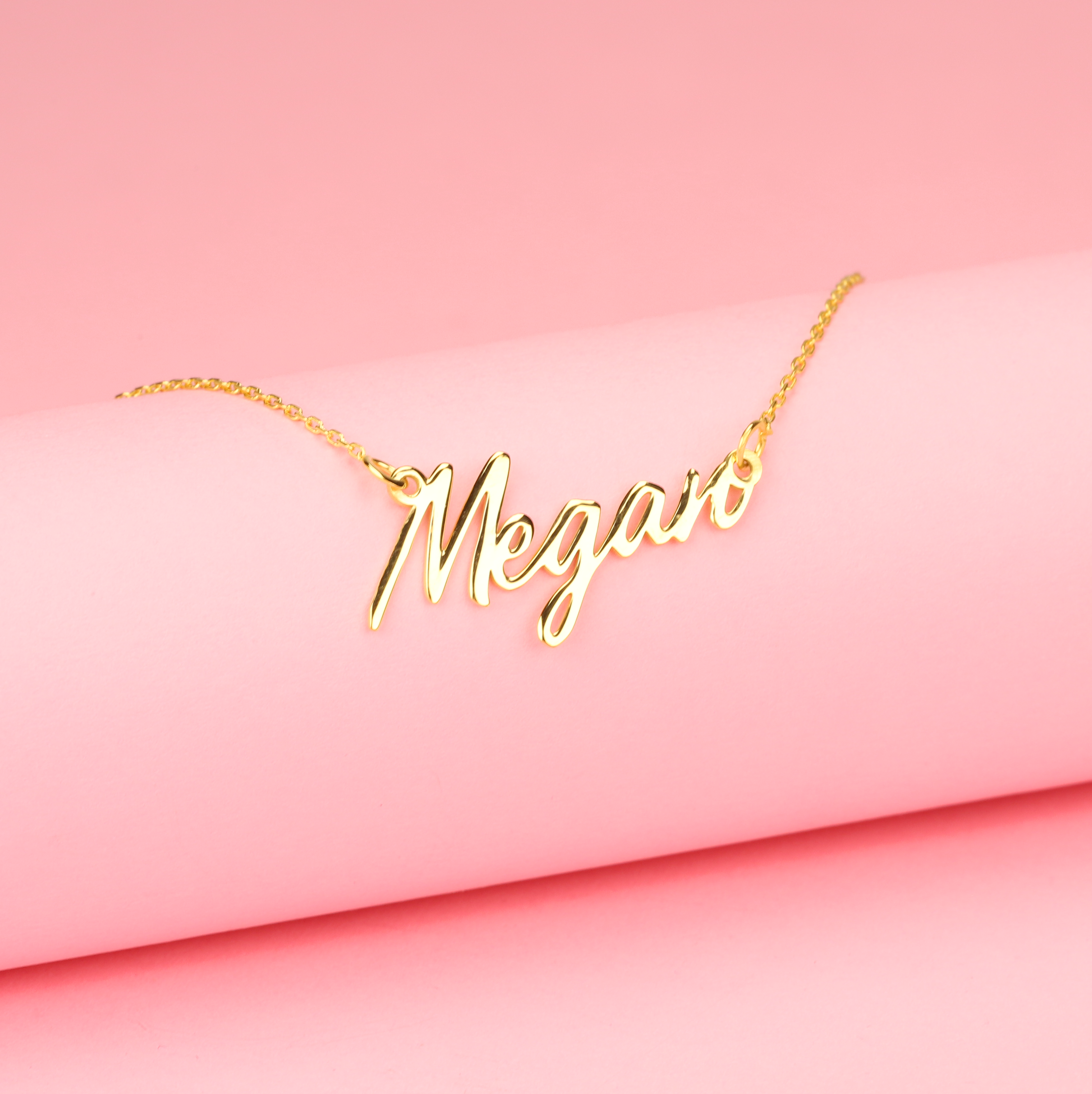 Exclusive Piece Personalized Name Custom Necklace 14K Gold