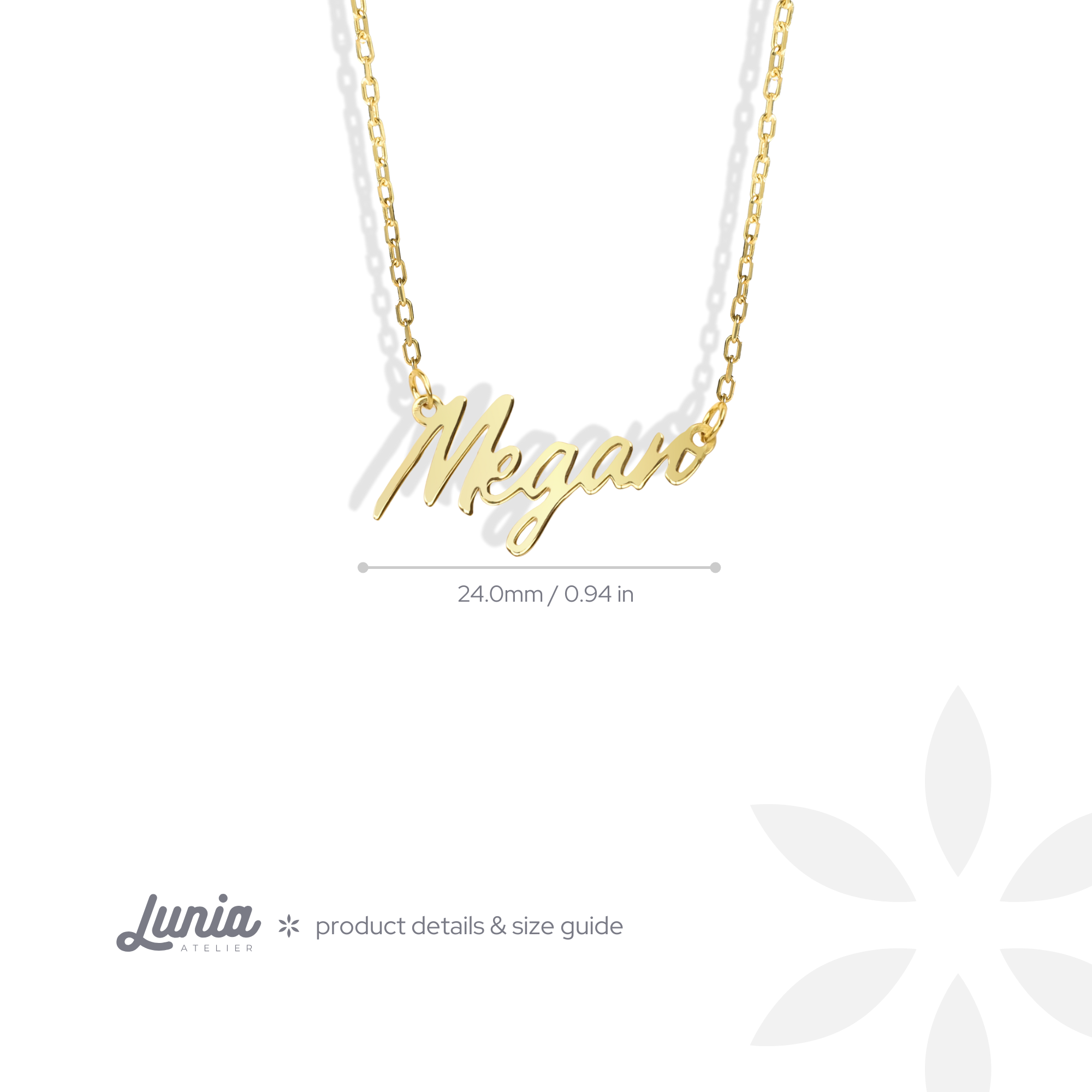 Exclusive Piece Personalized Name Custom Necklace 14K Gold