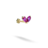 Pink Wing Flatback Ear Piercing 14K Gold with CZ Stone