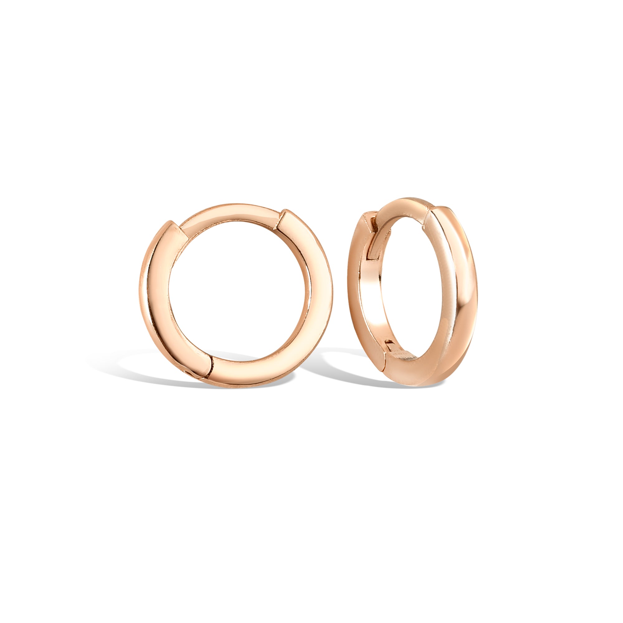Plain Huggie Hoops Earrings 14K Gold / Silver