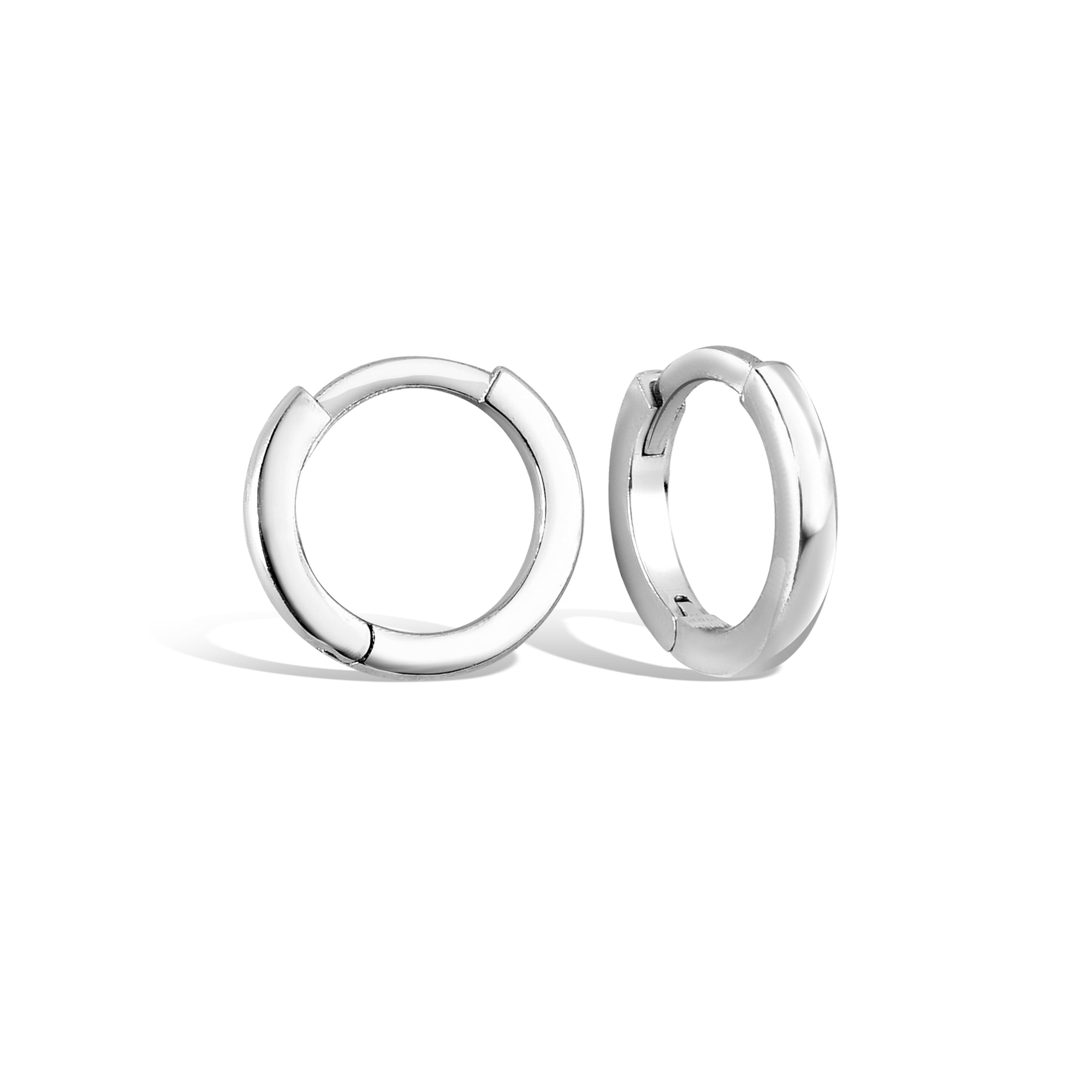 Plain Huggie Hoops Earrings 14K Gold / Silver