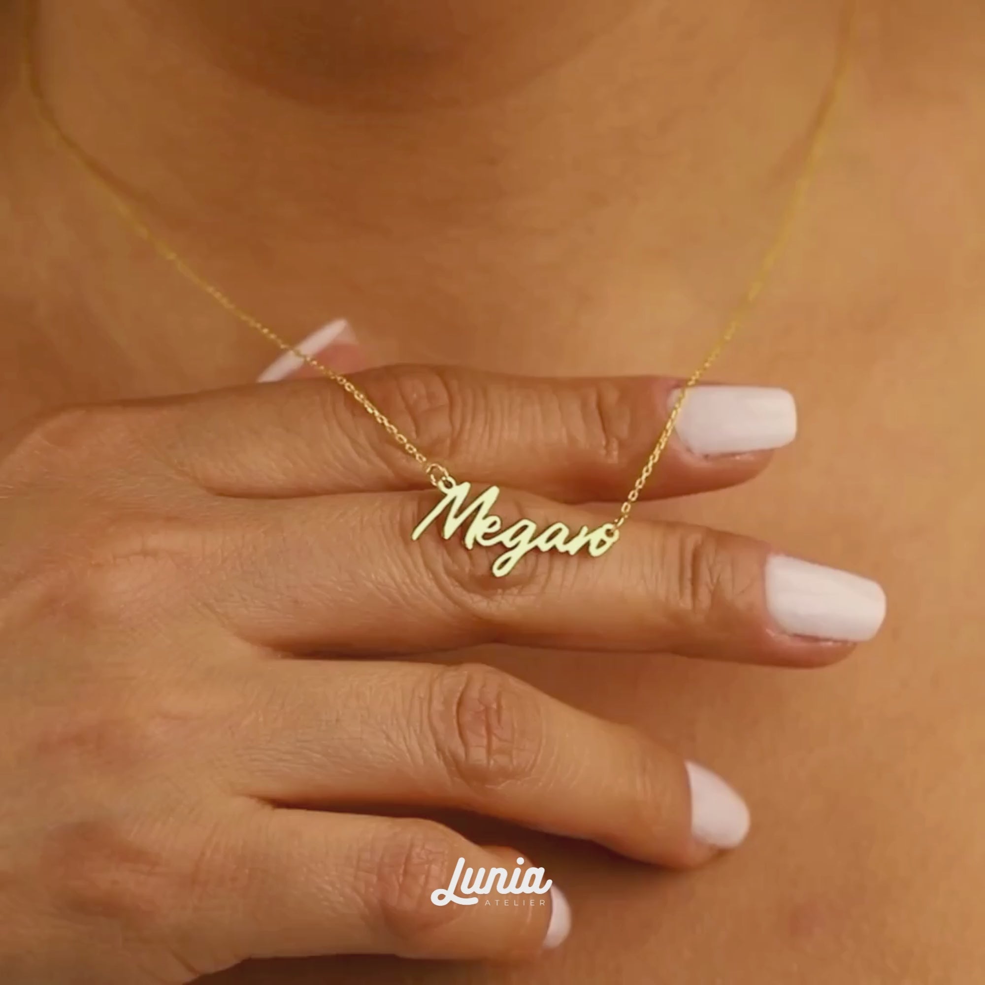 Exclusive Piece Personalized Name Custom Necklace 14K Gold