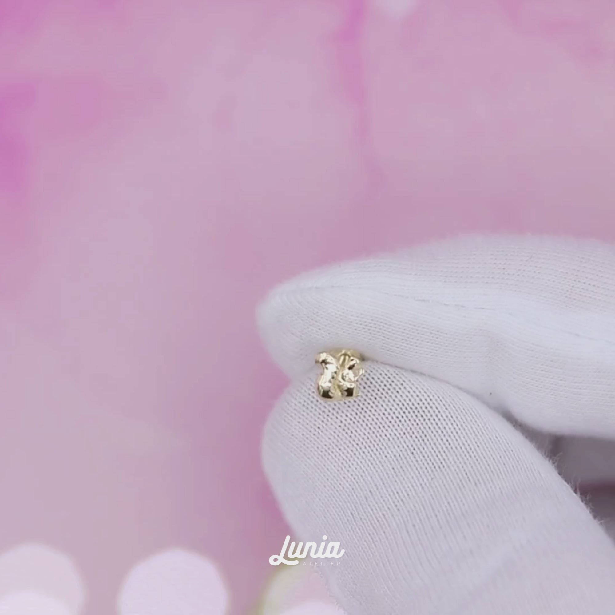 Squirrel Flatback Ear Piercing 14K Gold