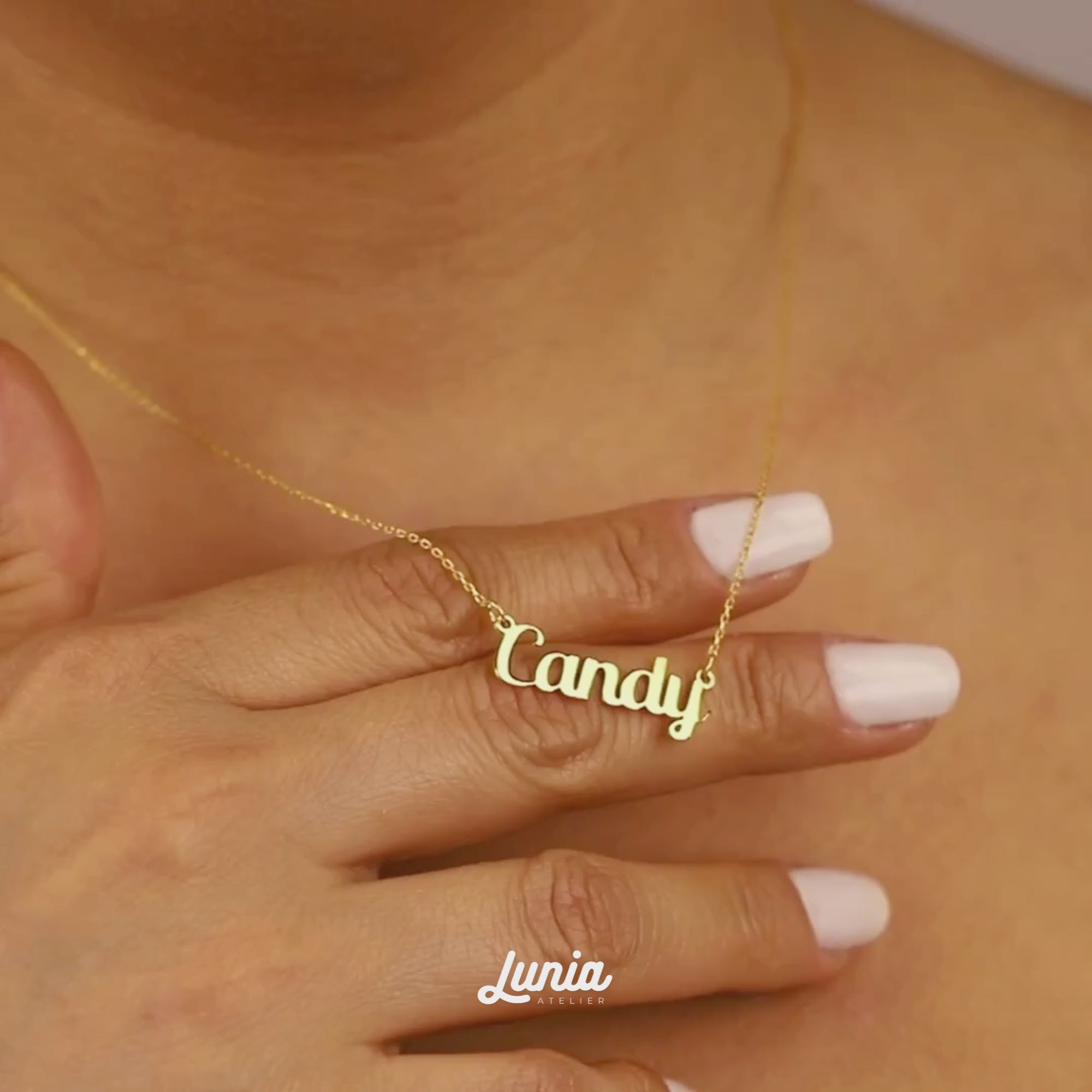 Style Personalized Name Custom Necklace 14K Gold