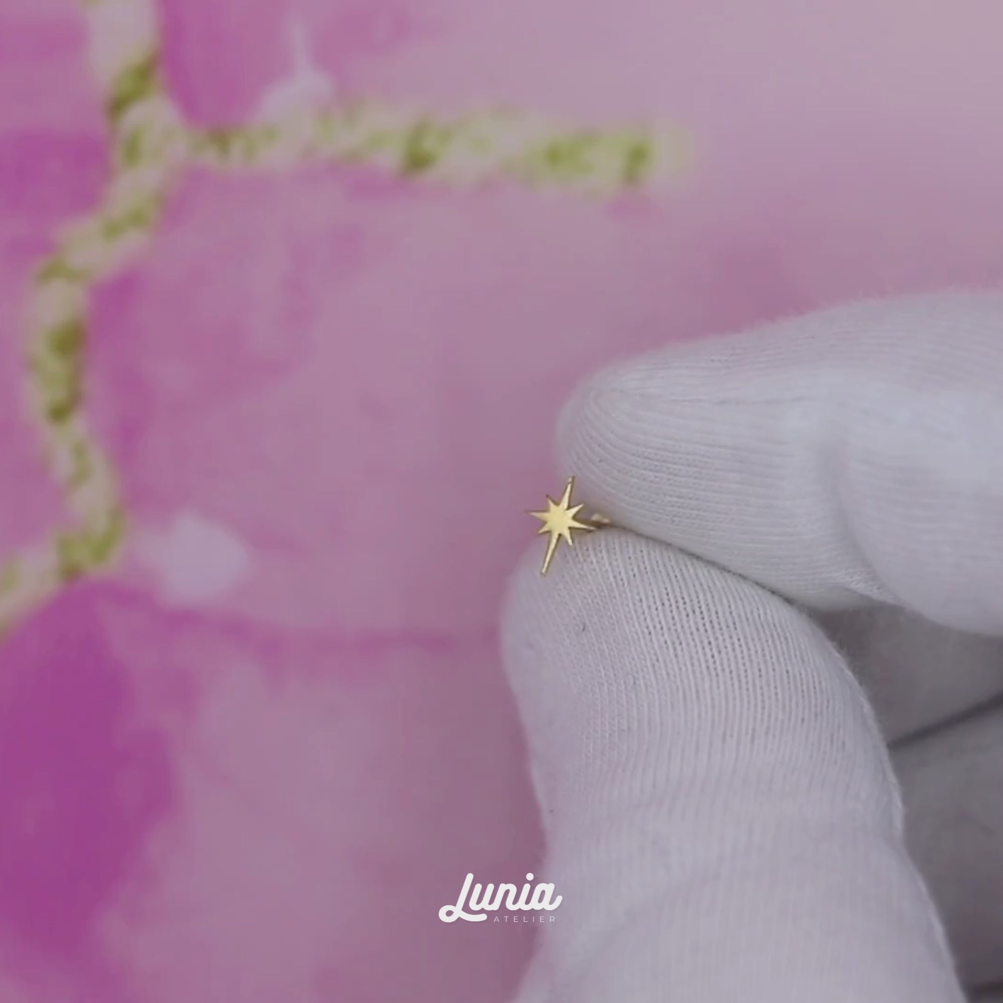 NorthStar Flatback Ear Piercing 14K Gold
