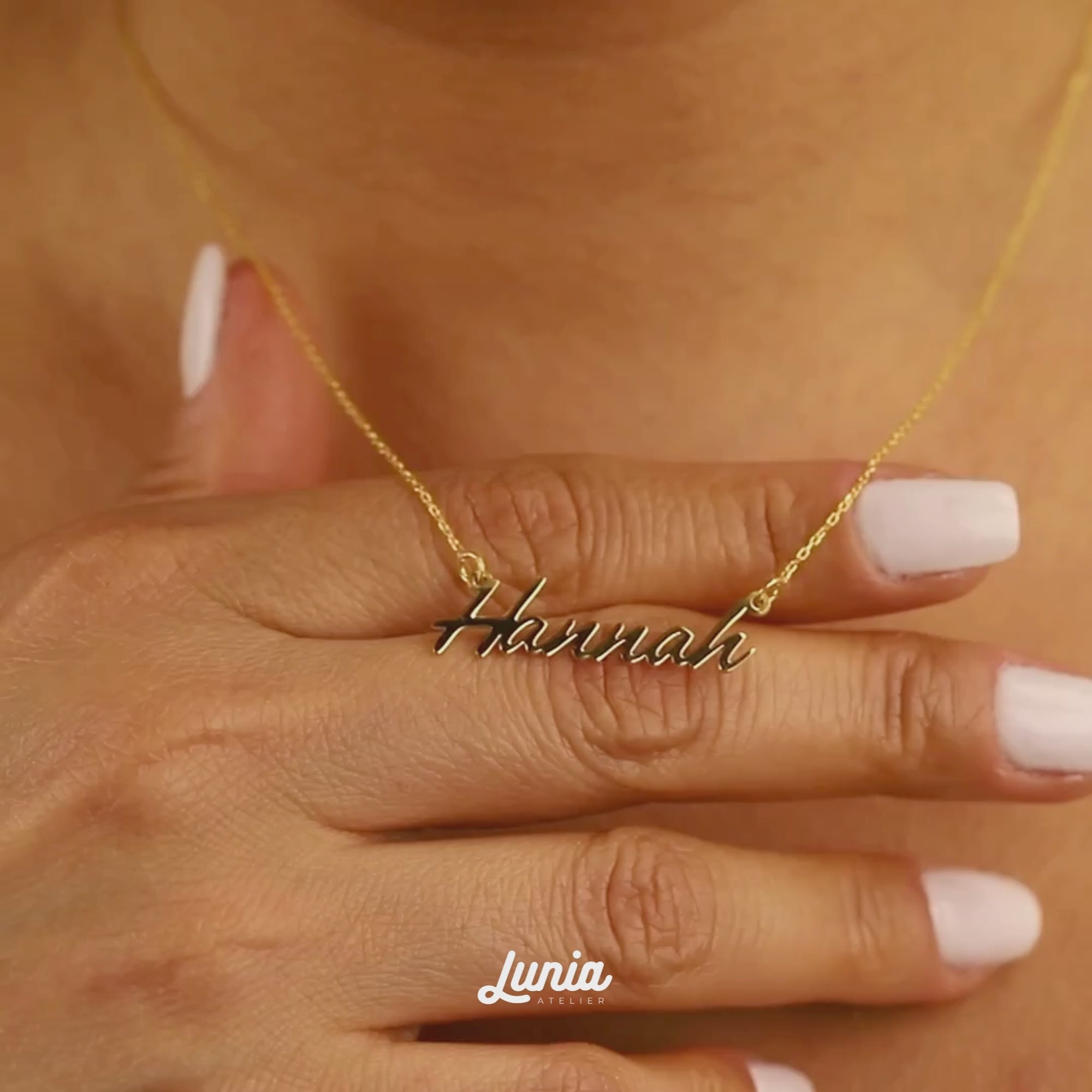 Personalized Vibe Name Custom Necklace 14K Gold