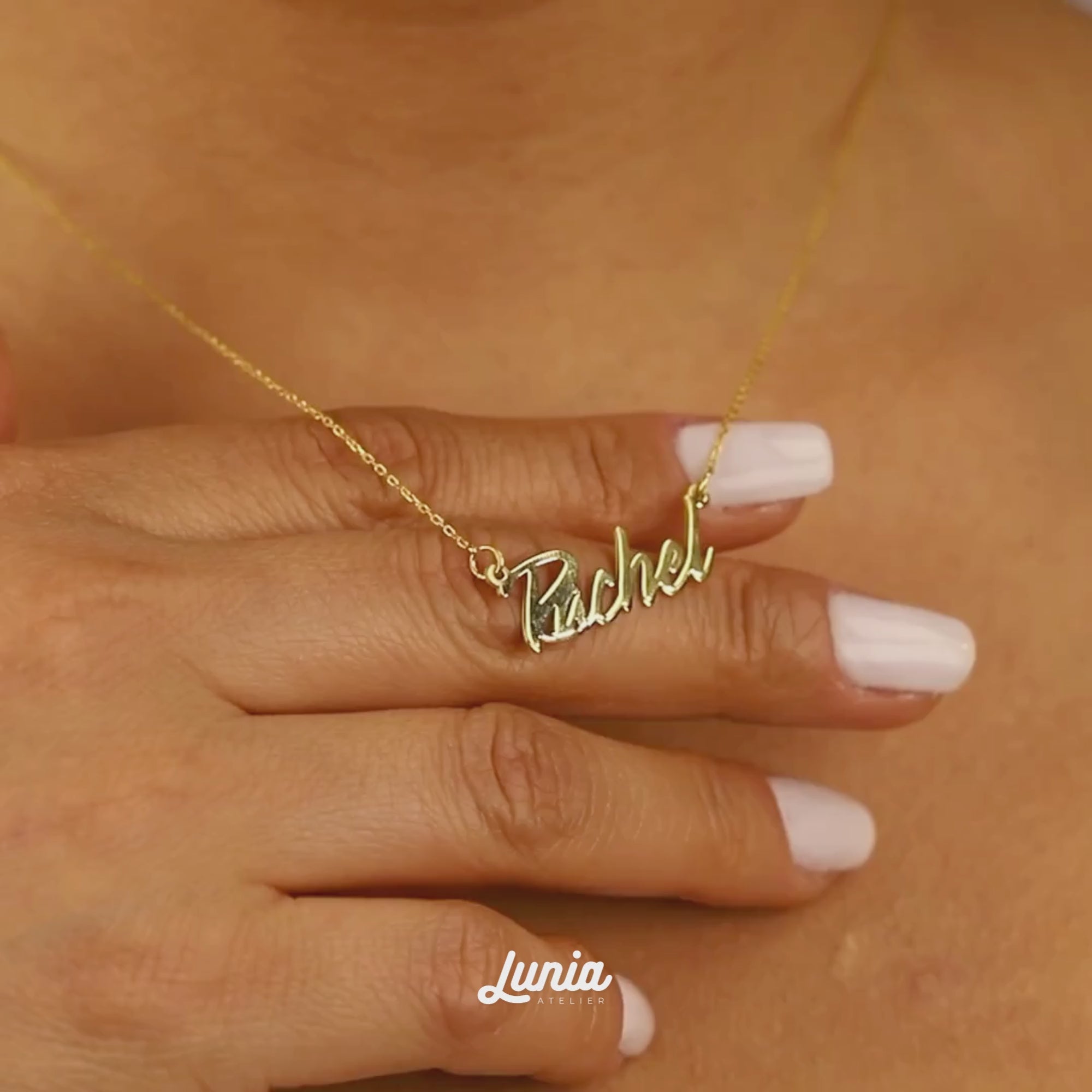 Personalized Cocktail Name Custom Necklace 14K Gold
