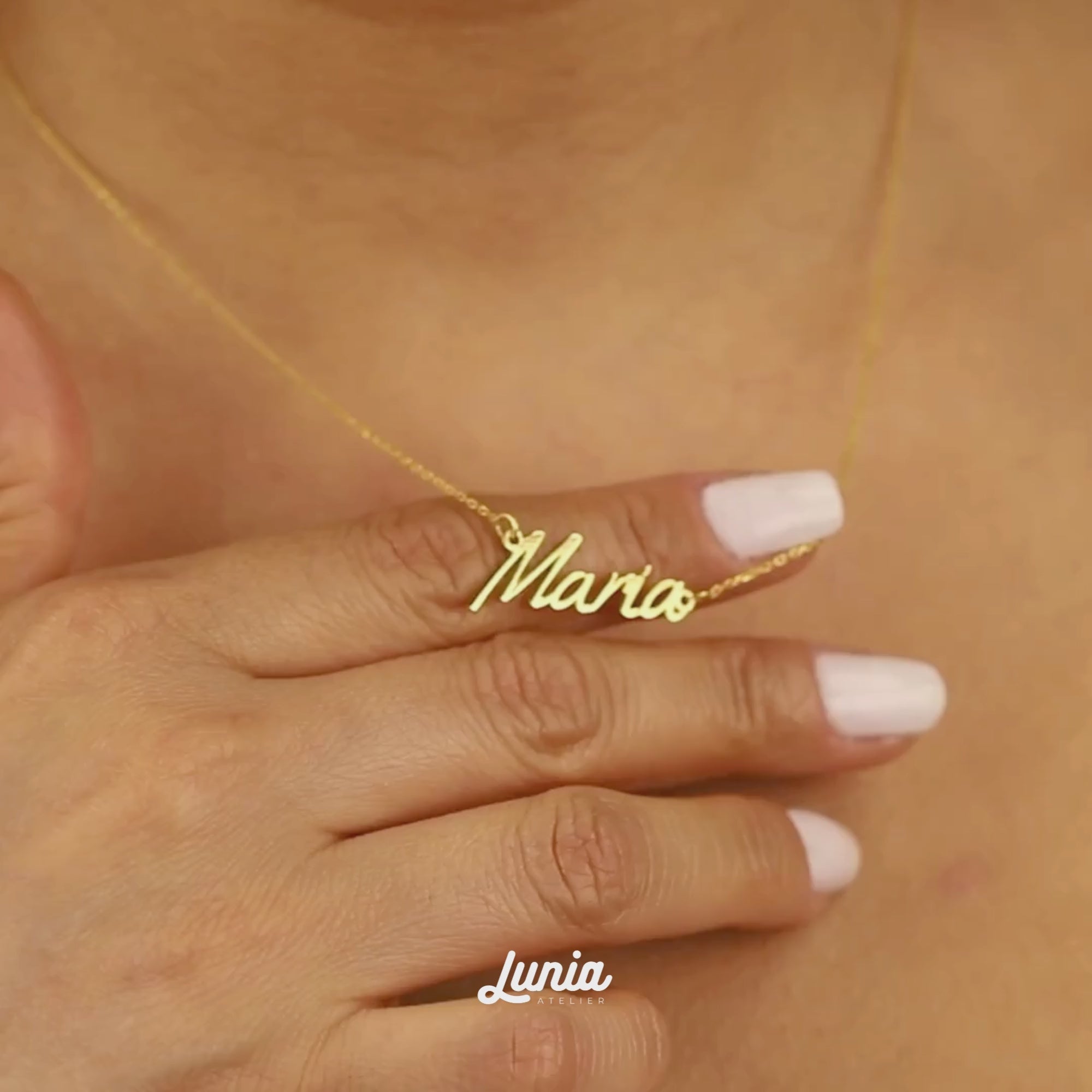 Tailored Personalized Name Custom Necklace 14K Gold
