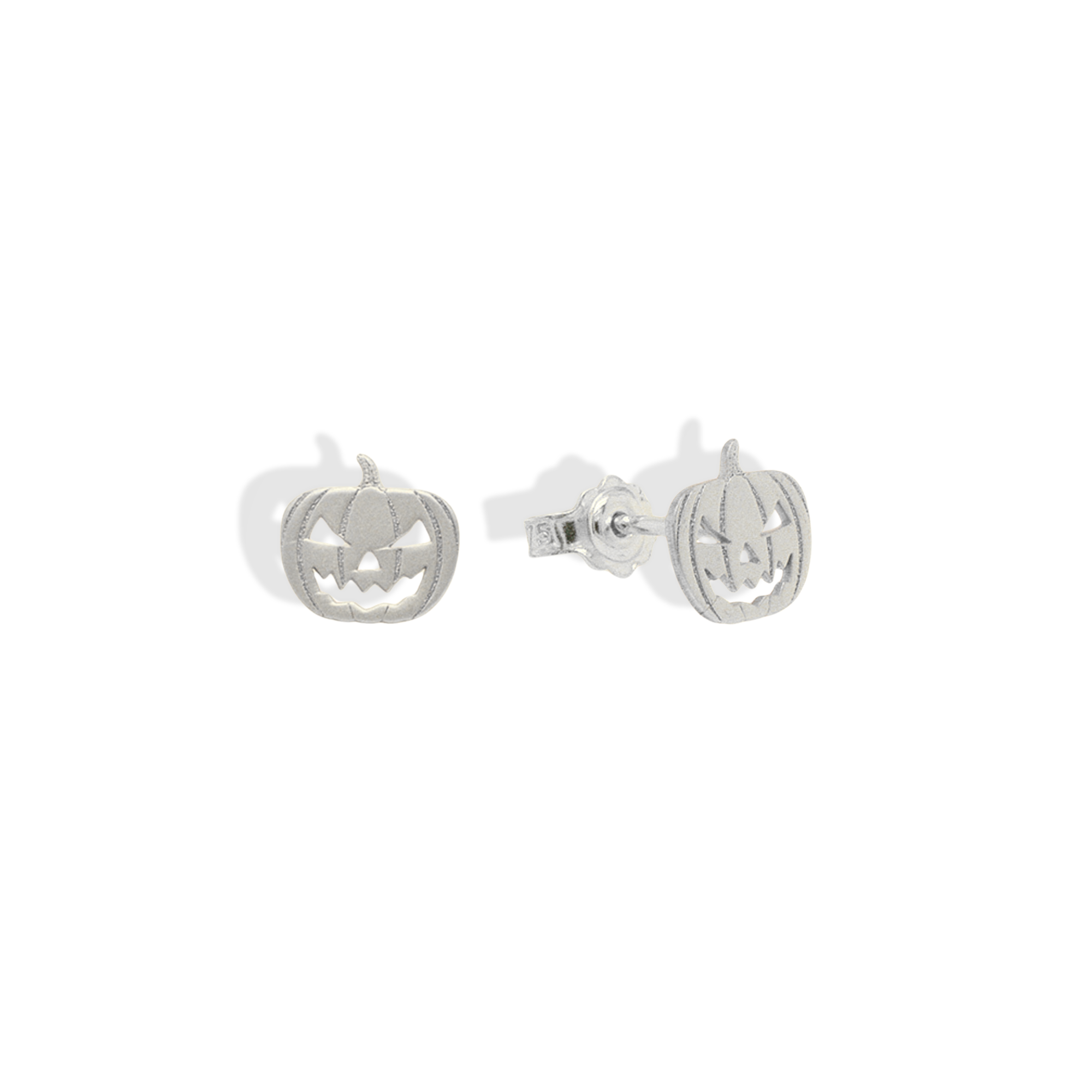 Pumpkin Halloween Stud Earrings 14K Gold / Silver