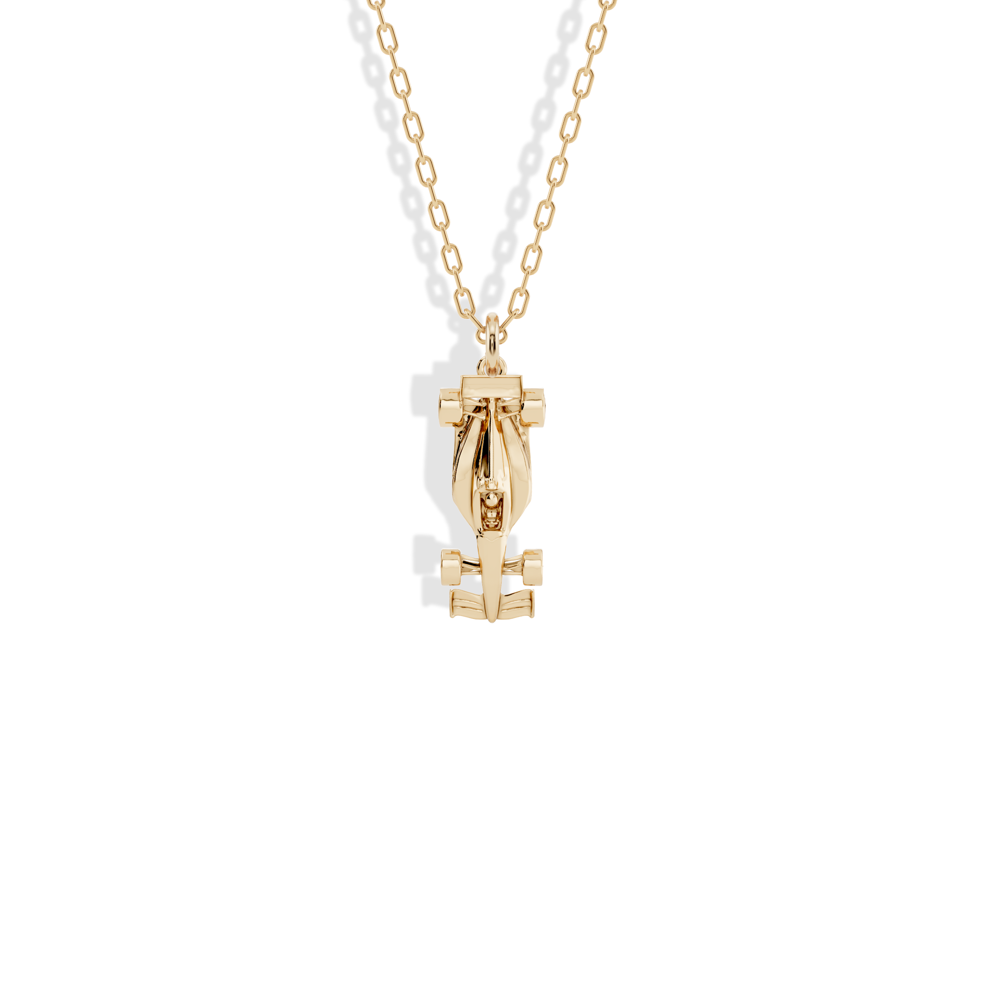 Hand crafted Racing Car Diecast Model Car Necklace in 14K Gold or Silver.