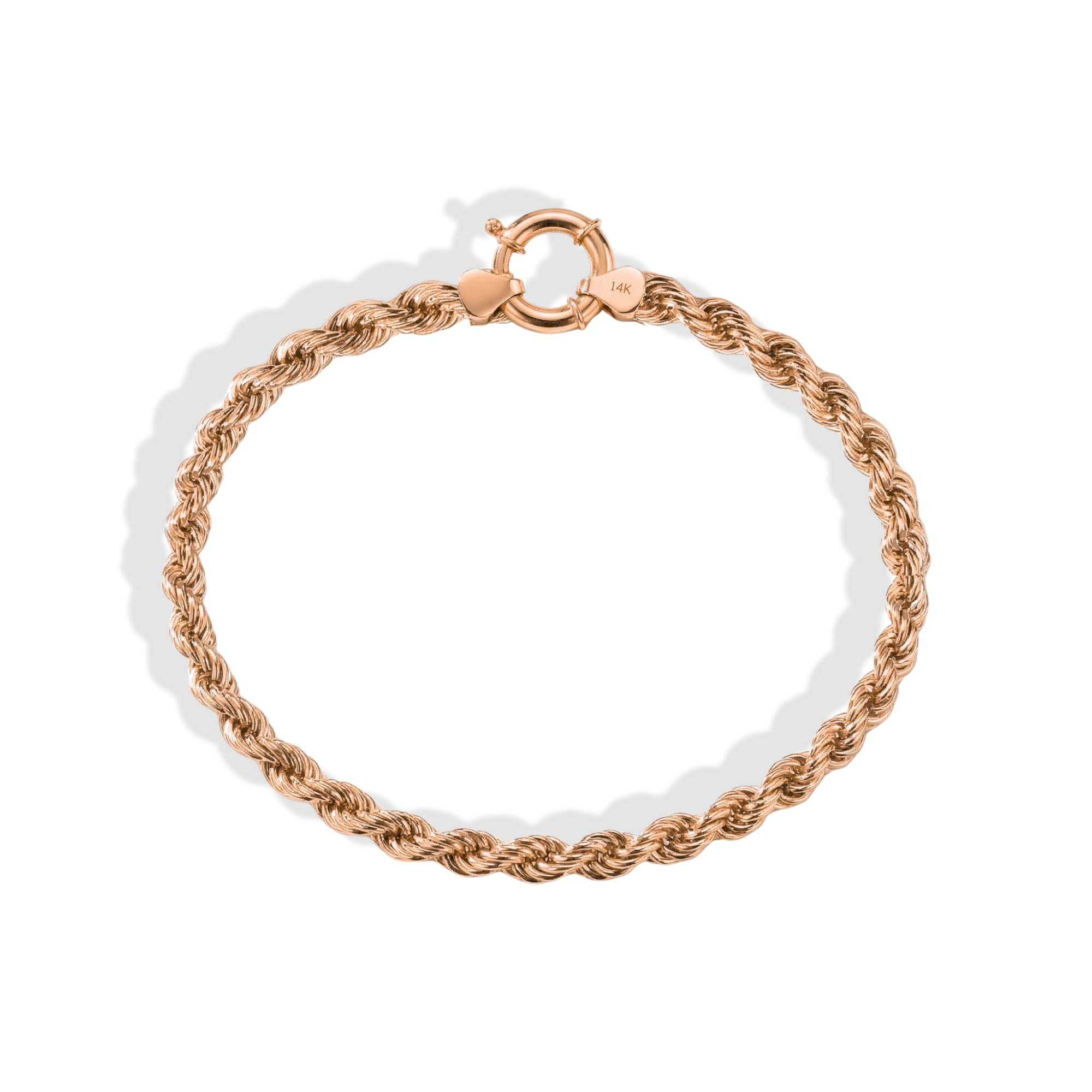 Rope Chain Bracelet 14K Gold