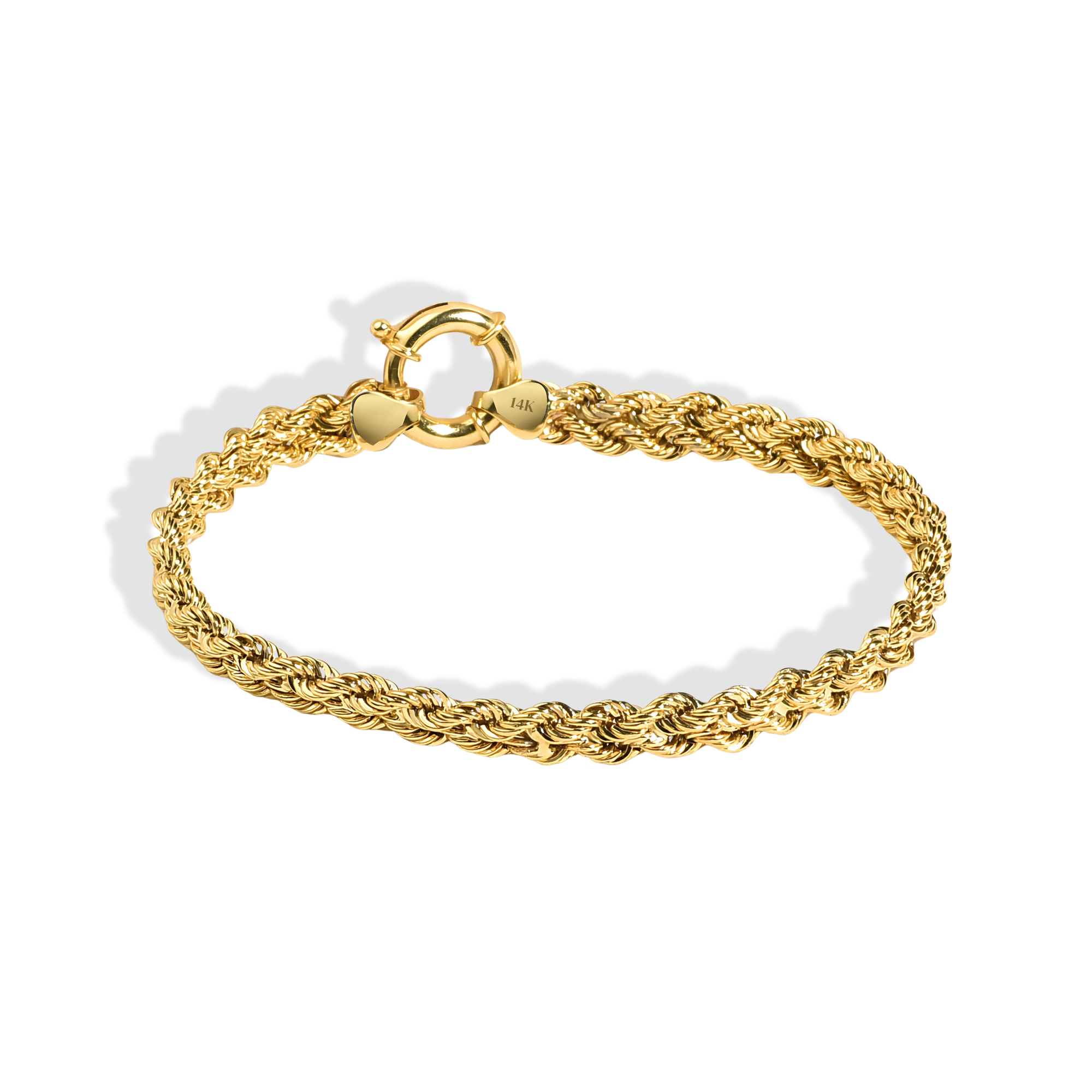 Rope Chain Bracelet 14K Gold