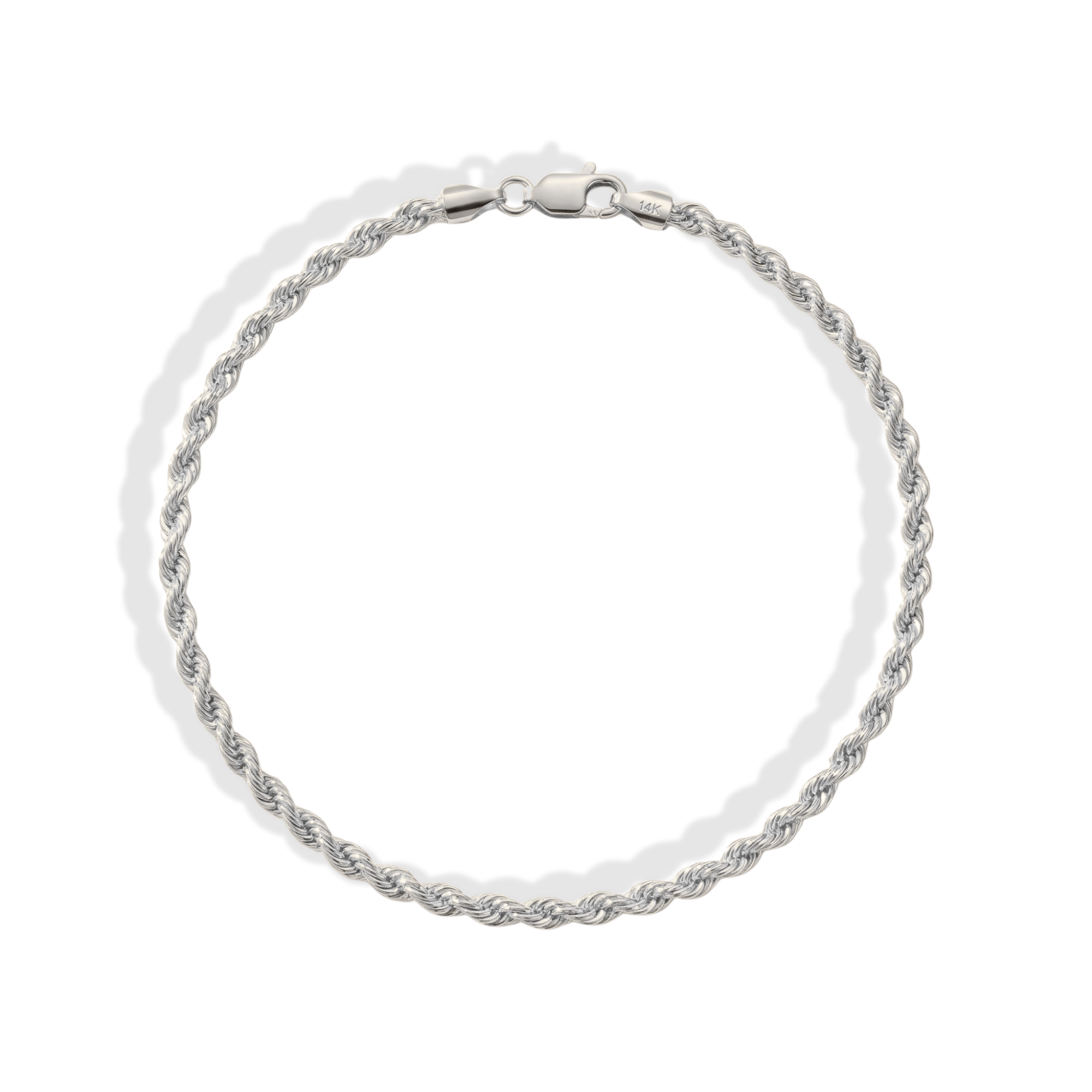Rope Twist Chain Bracelet 14K Gold