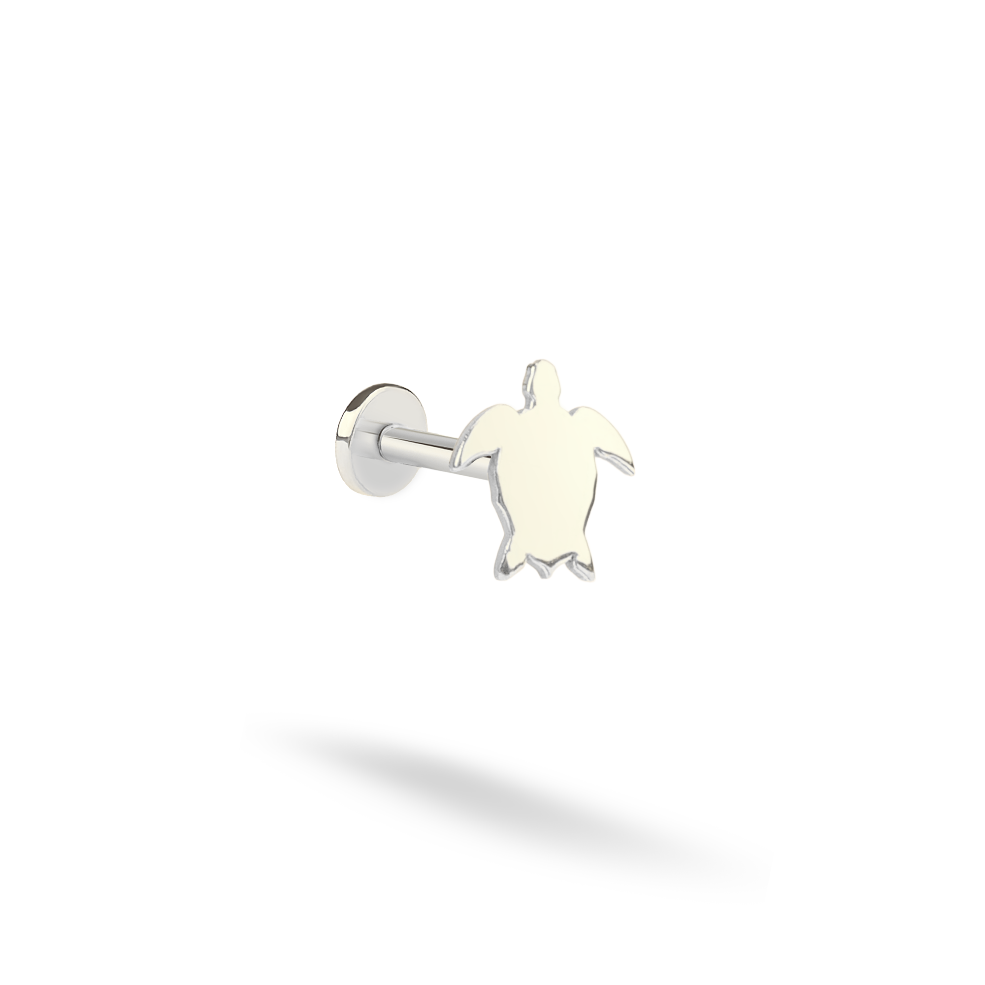 Sea Turtle Flatback Ear Piercing 14K Gold