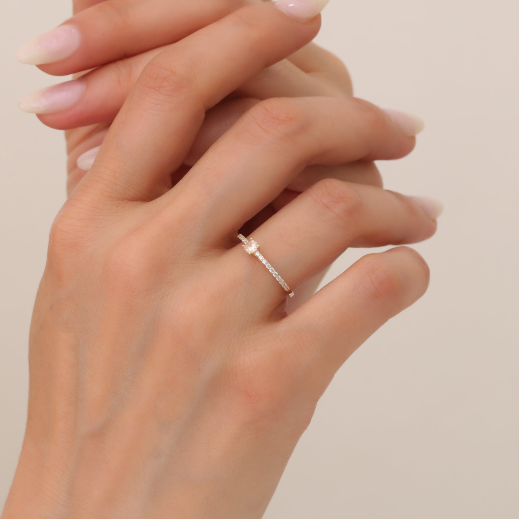 Serial Yellow Diamond Ring 14K Gold