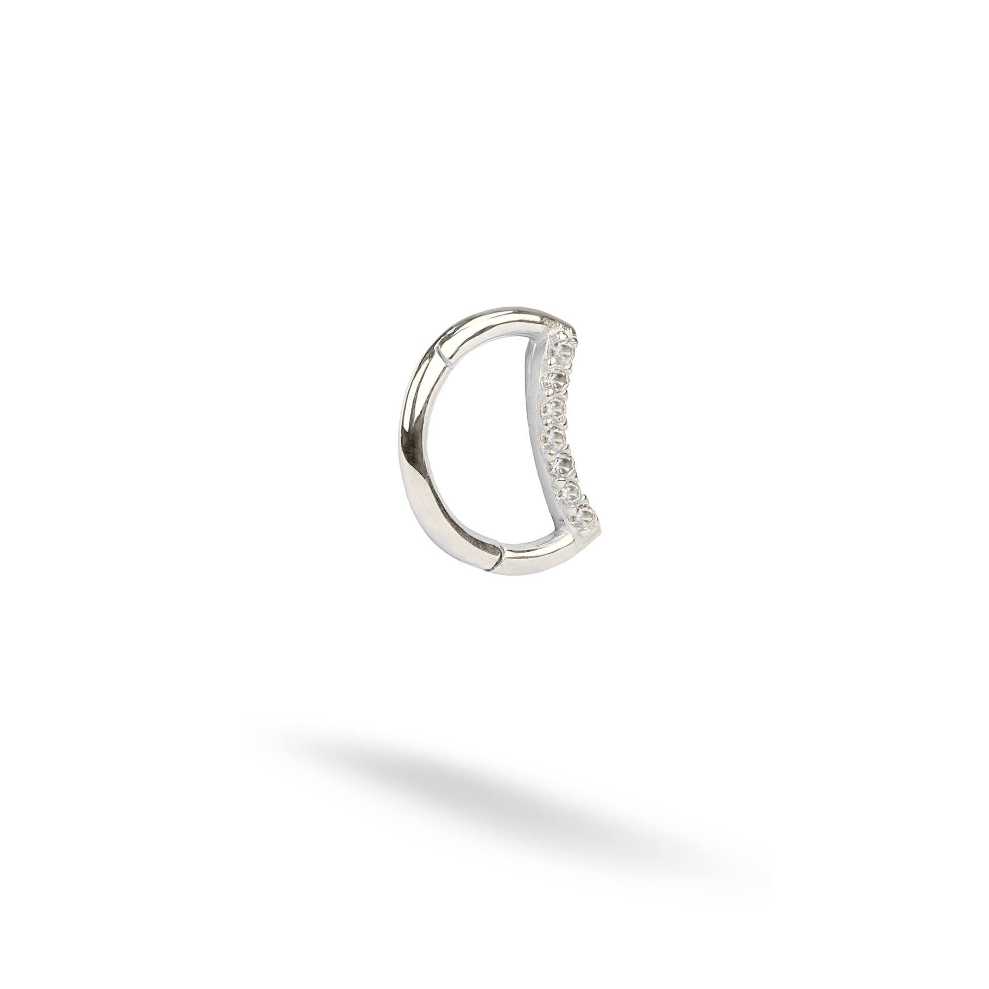 Seven Stones Hoop Ear Piercing 14K Gold