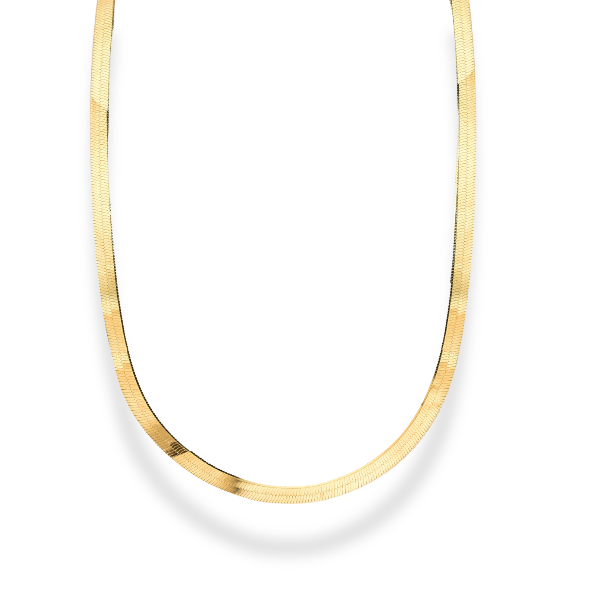 Shining Wave Chain Necklace 14K Gold