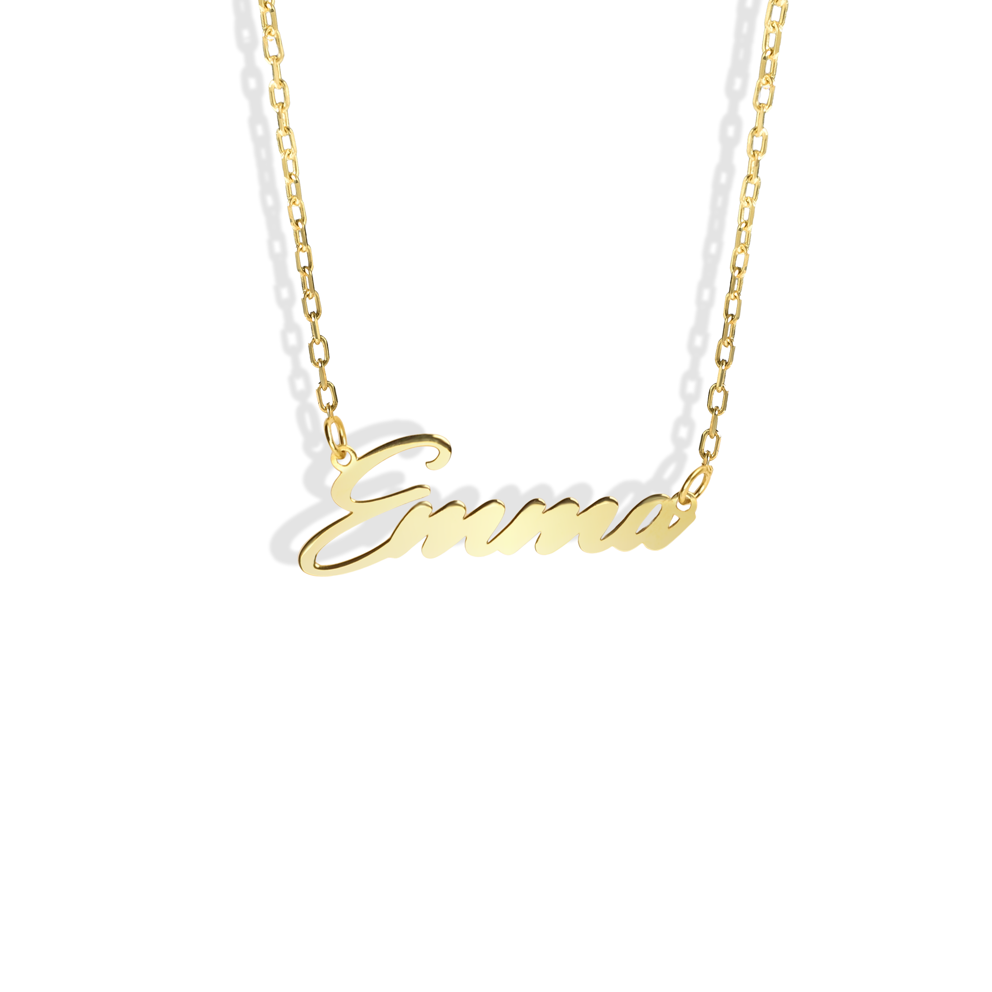Signature Personalized Custom Name Necklace 14K Gold