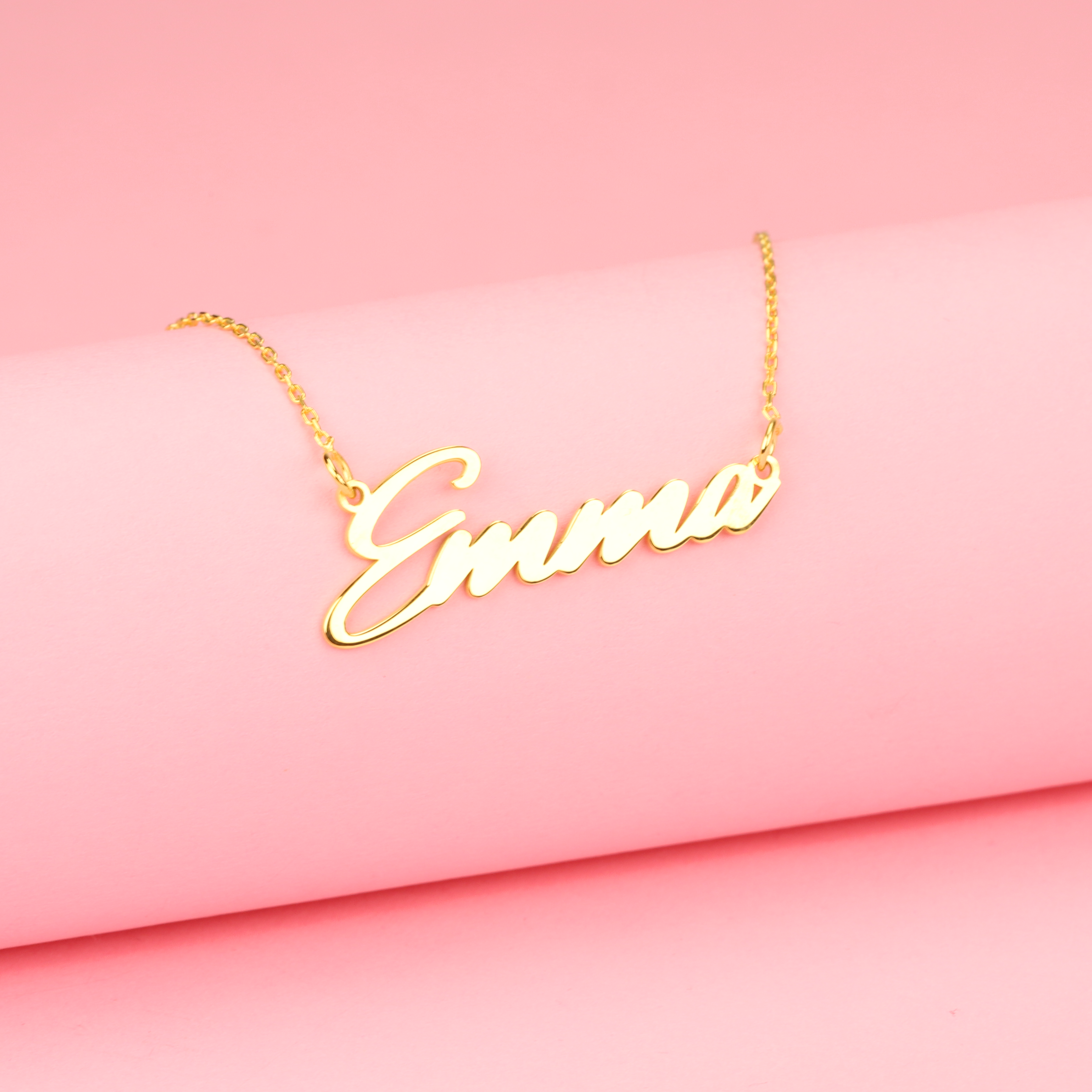 Signature Personalized Custom Name Necklace 14K Gold