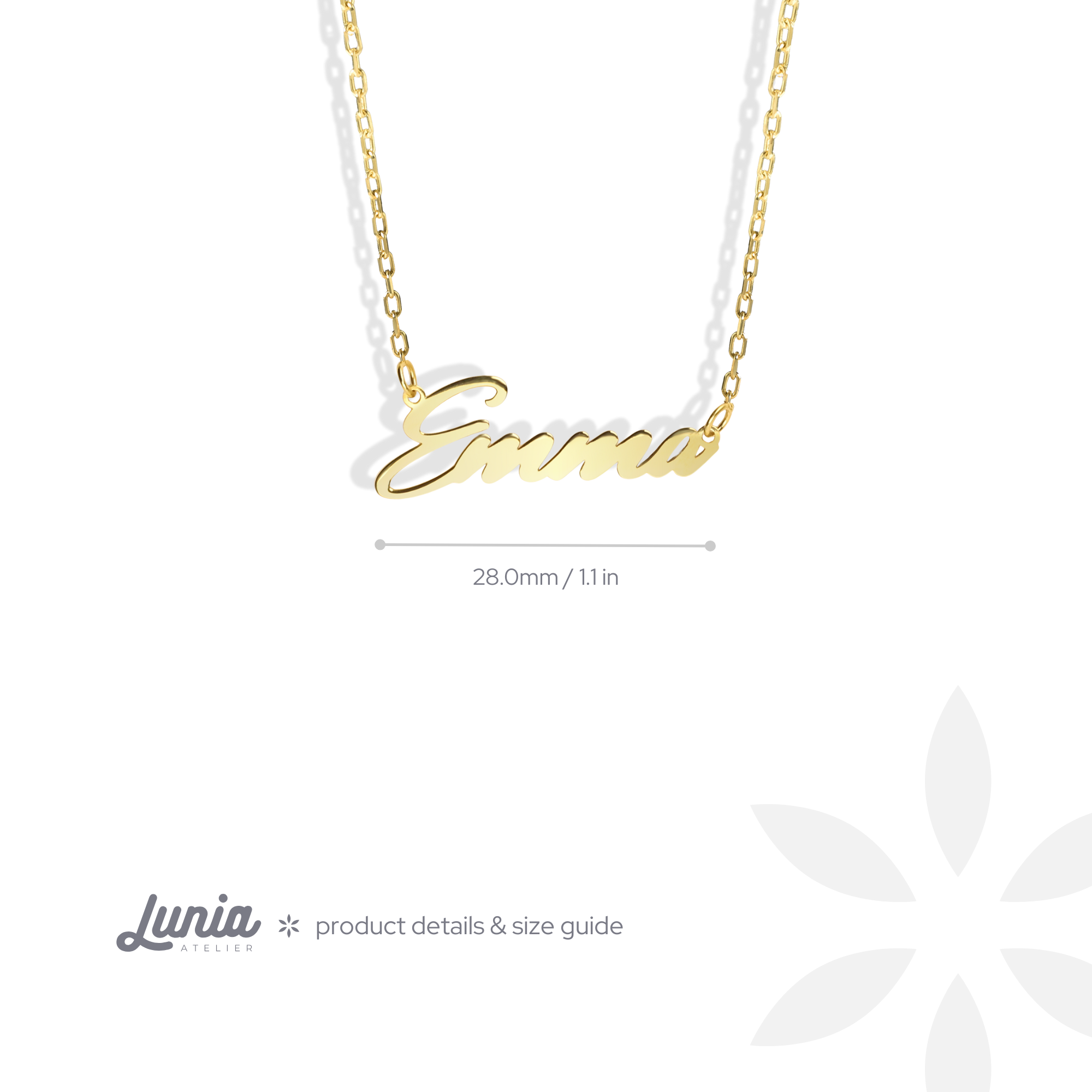 Signature Personalized Custom Name Necklace 14K Gold