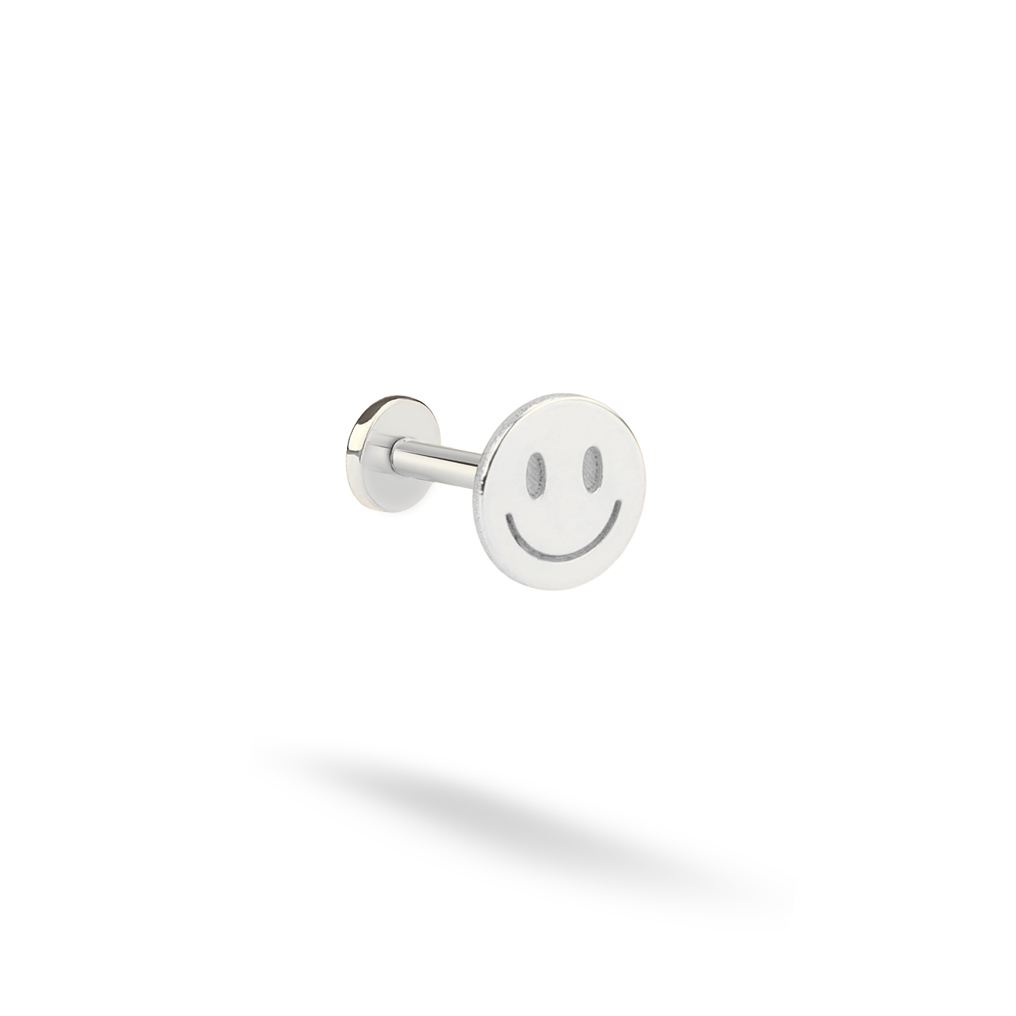 Smile Flatback Ear Piercing 14K Gold
