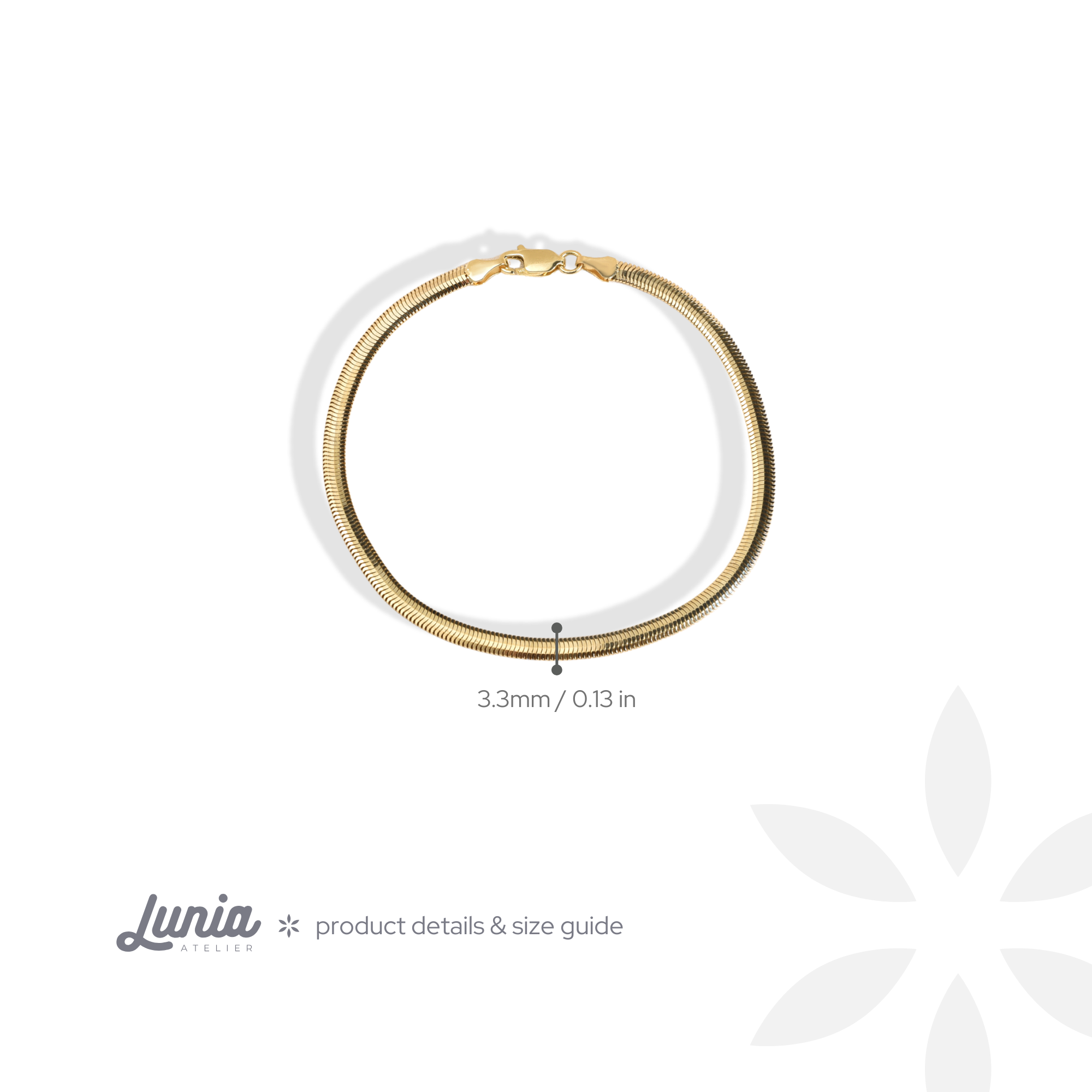 Snake Chain Bracelet 14K Gold