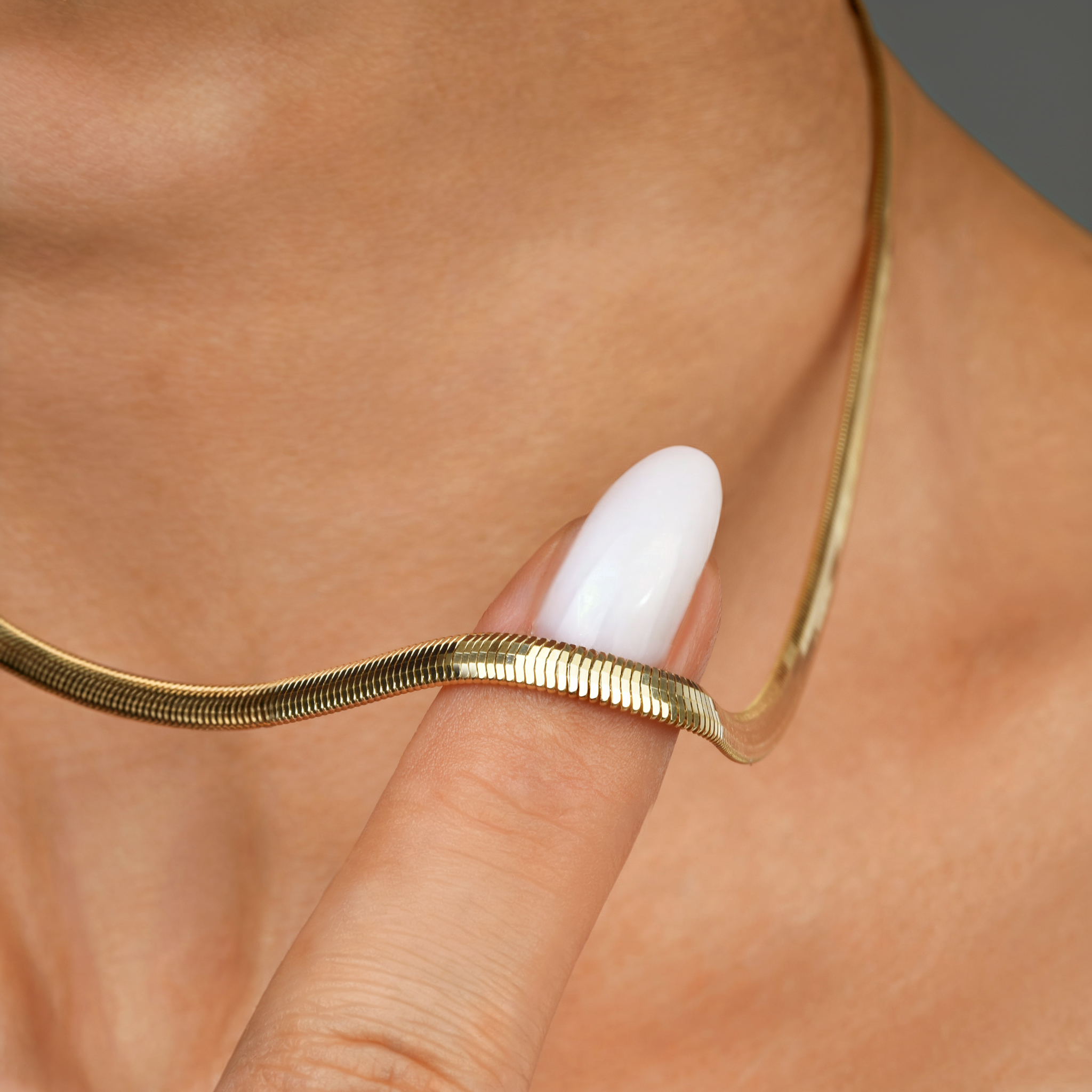 Snake Chain Necklace 14K Gold