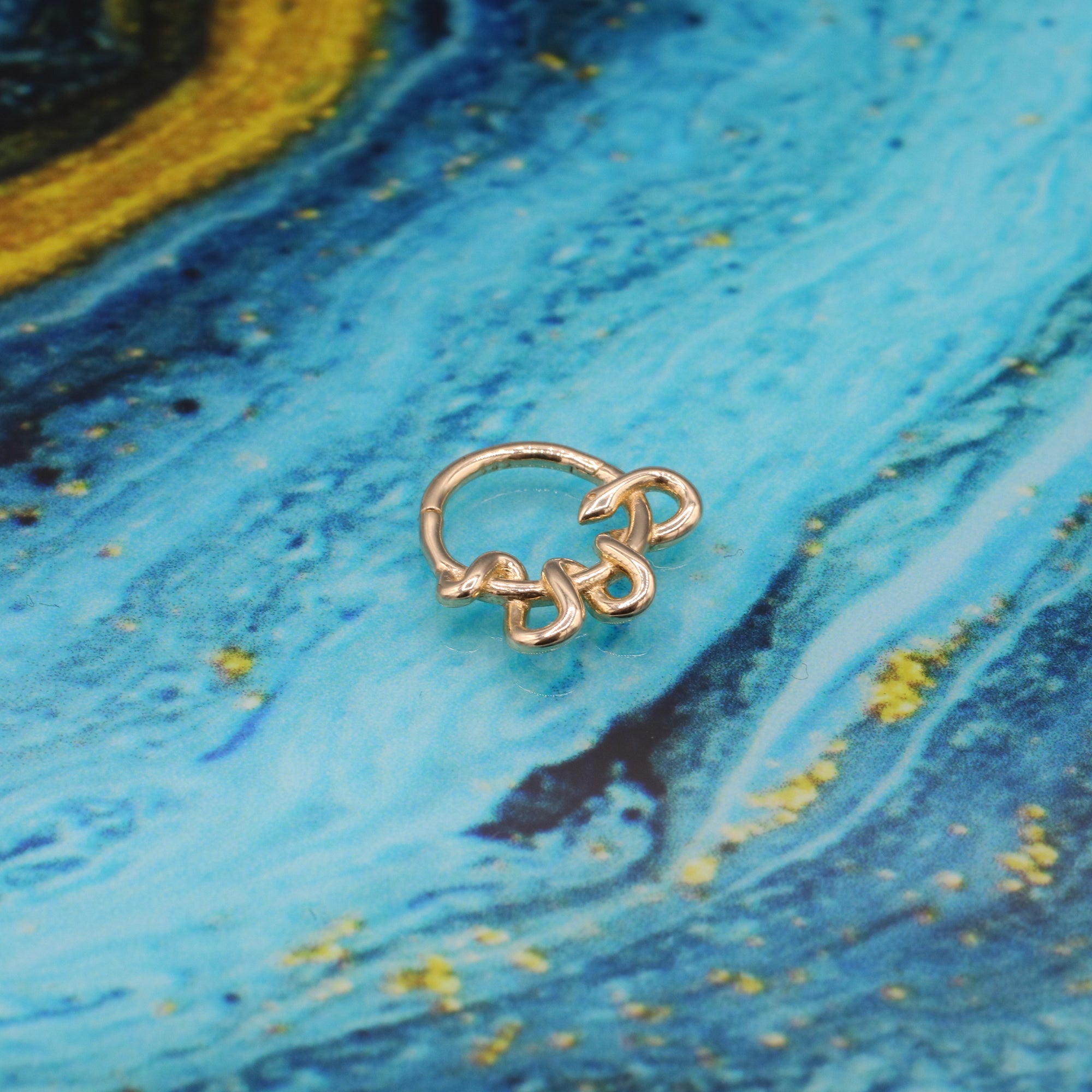 Snake Hoop Ear Piercing 14K Gold