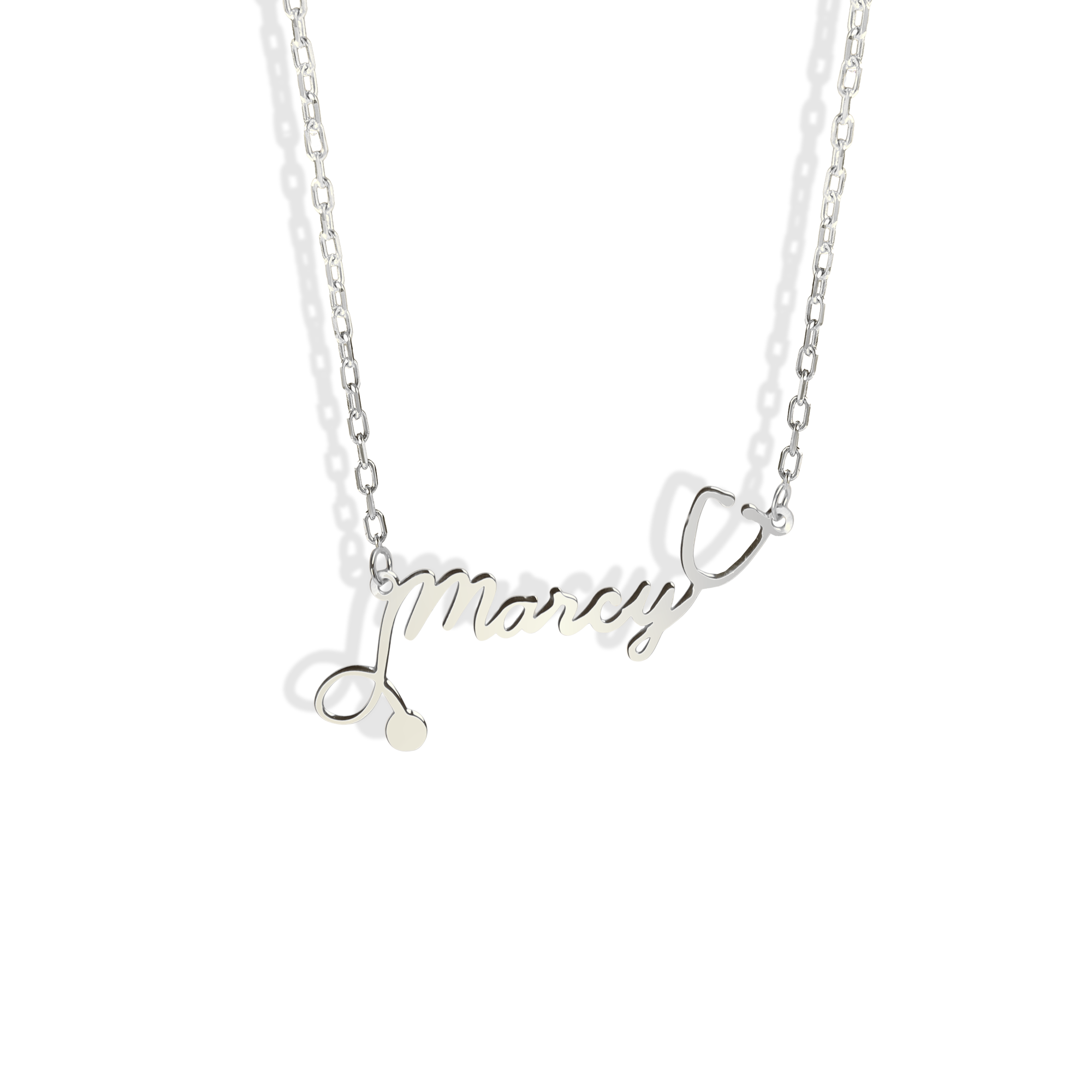 Stethoscope Personalized Name Custom Doctor Necklace 14K Gold