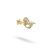 Stone Horse Flatback Ear Piercing 14K Gold with CZ Stone