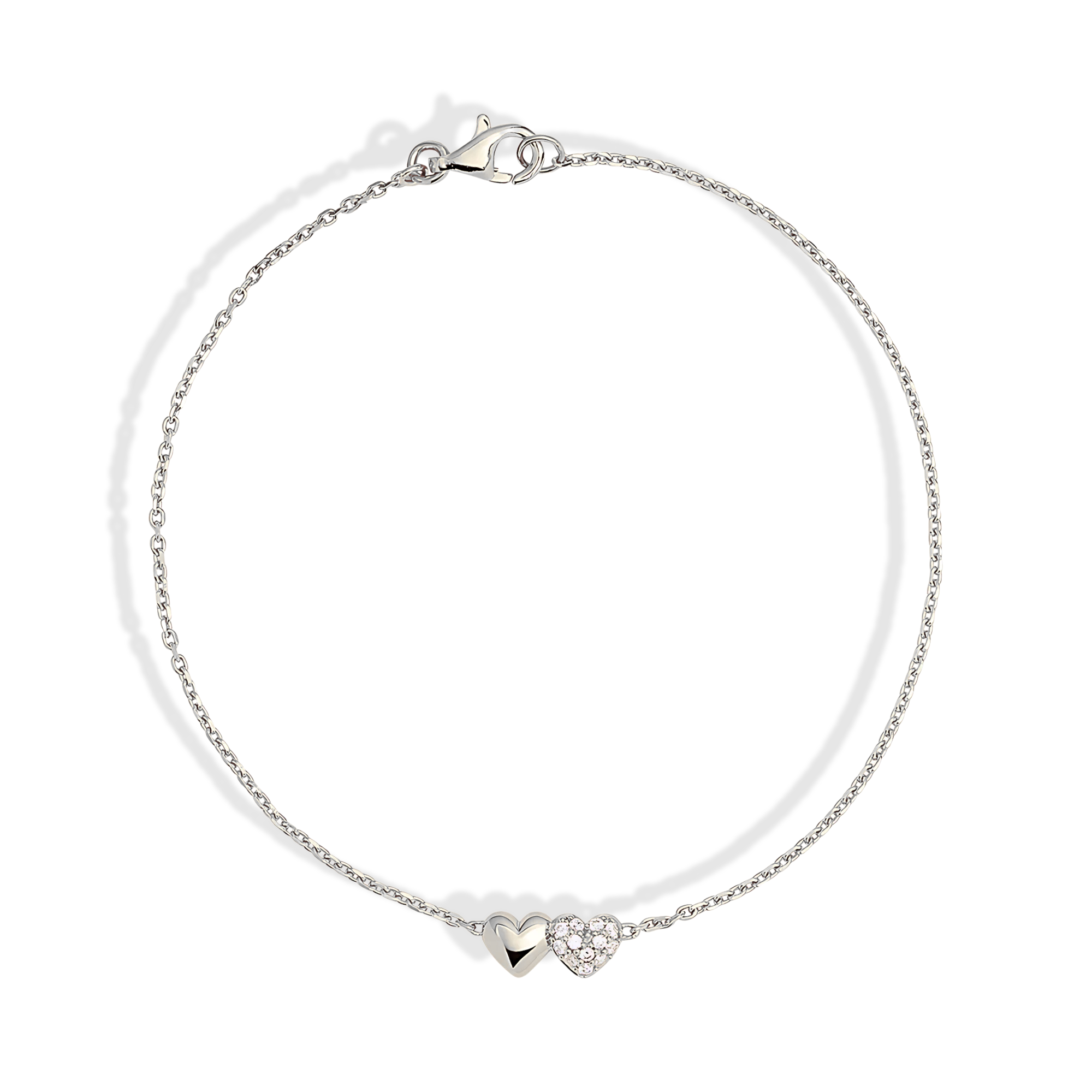 Stony Heart Love Bracelet Diamond 14K Gold