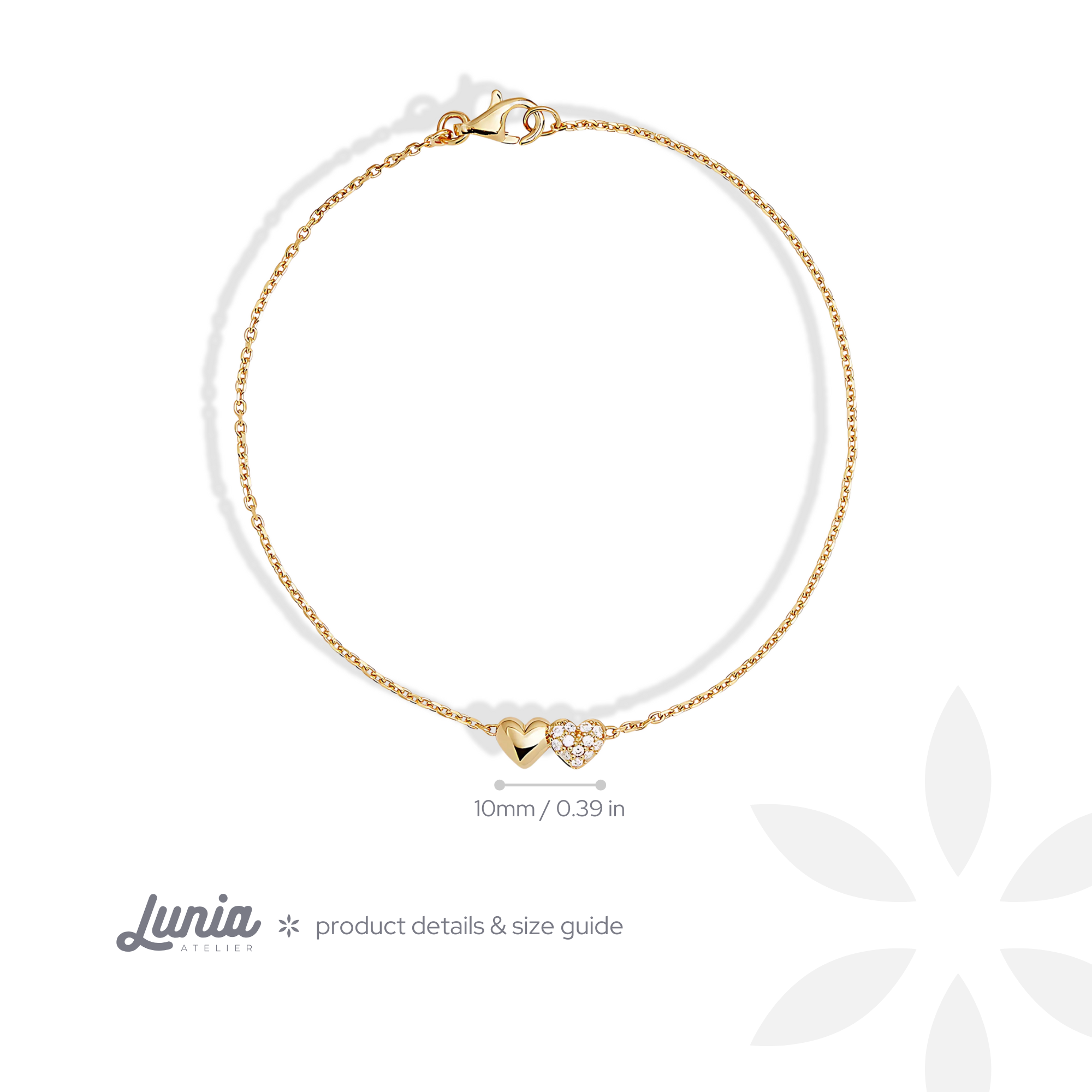 Stony Heart Love Bracelet Diamond 14K Gold