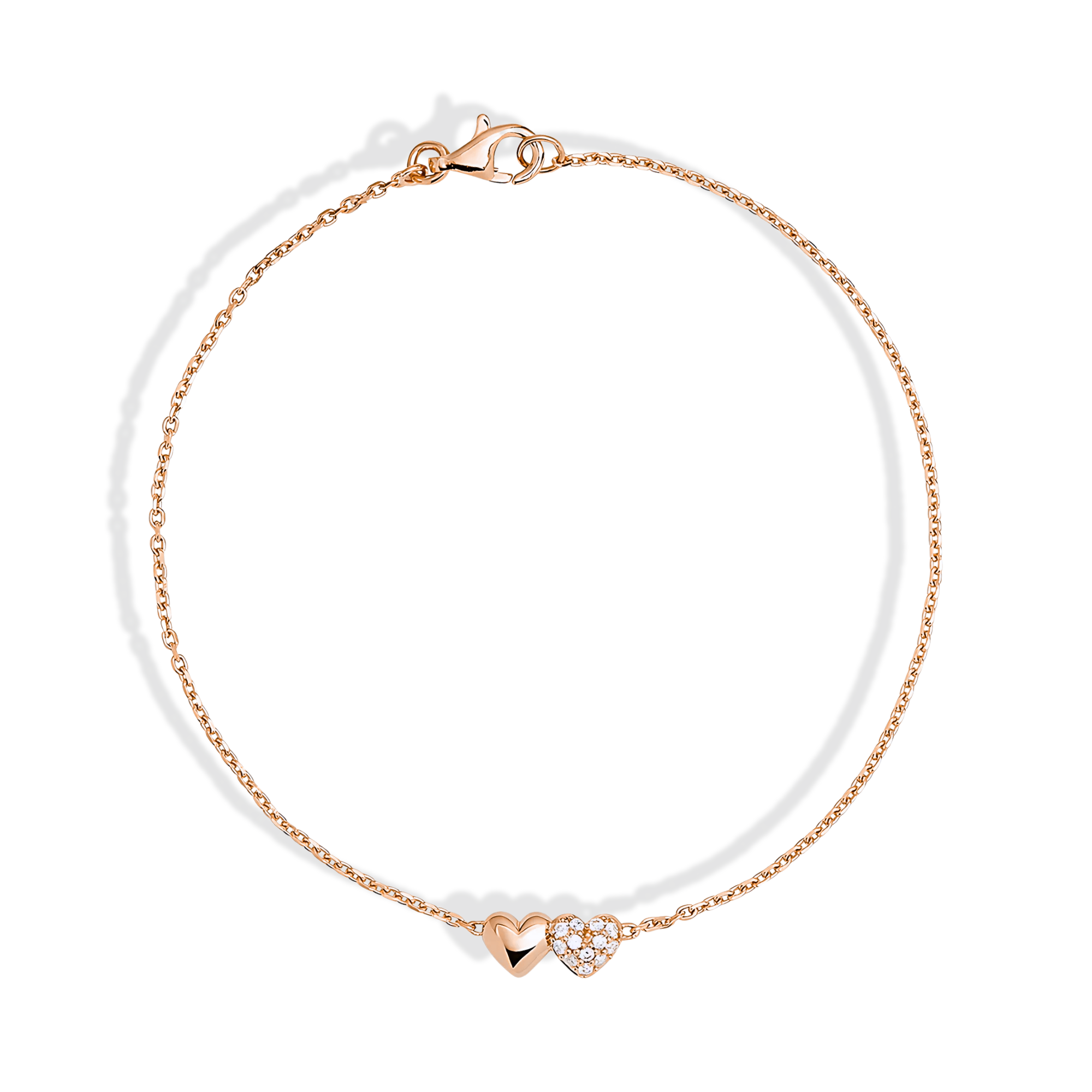 Stony Heart Love Bracelet Diamond 14K Gold