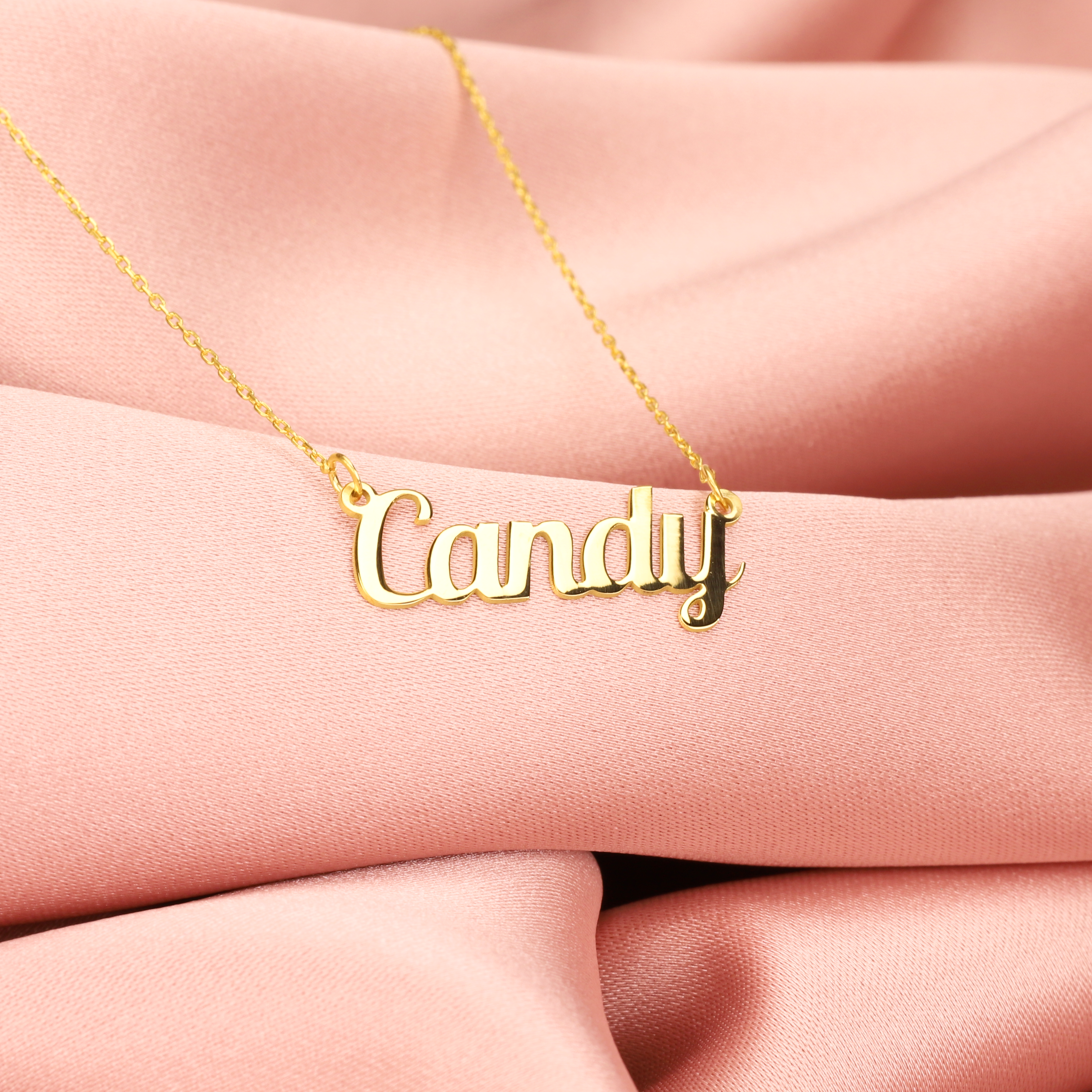 Style Personalized Name Custom Necklace 14K Gold