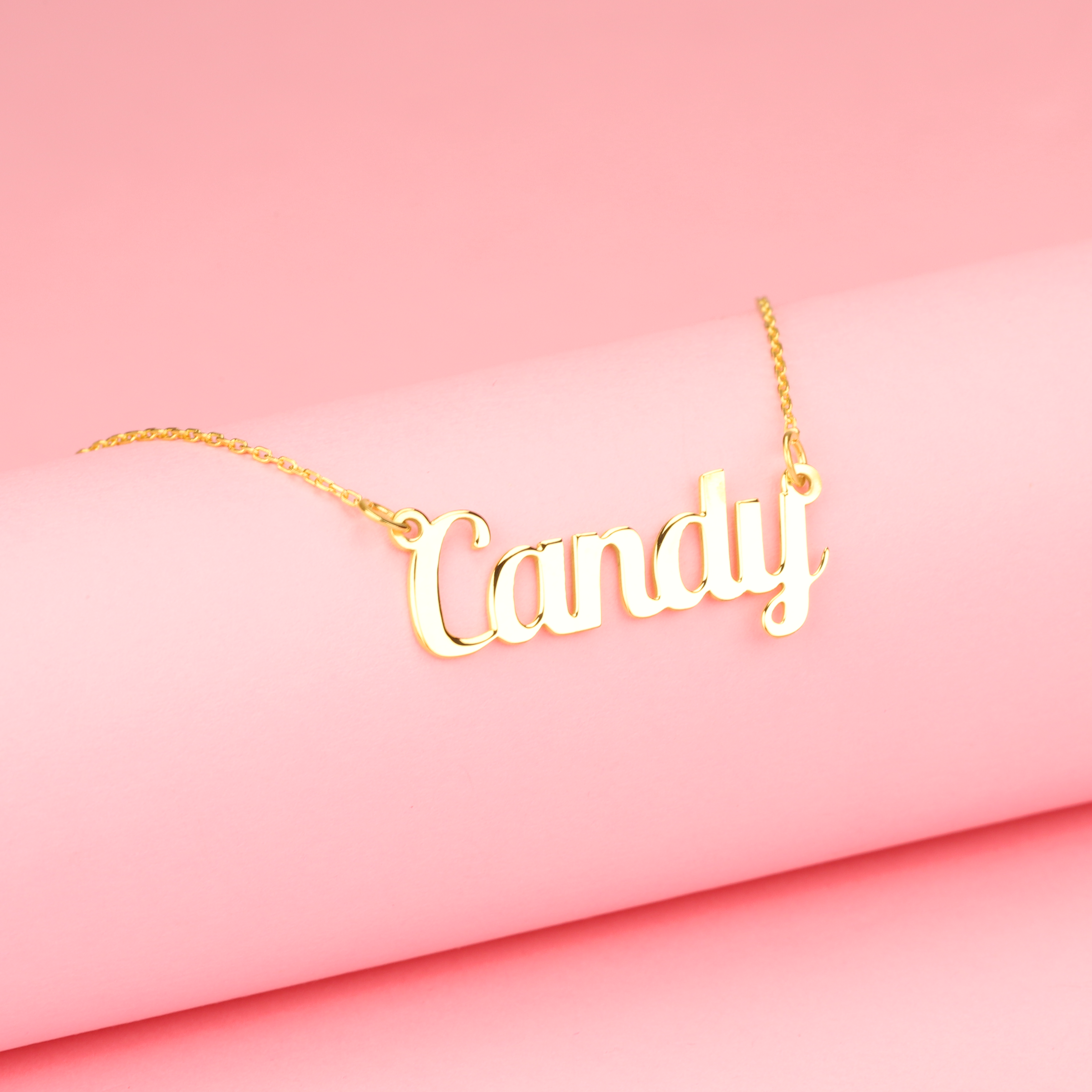 Style Personalized Name Custom Necklace 14K Gold