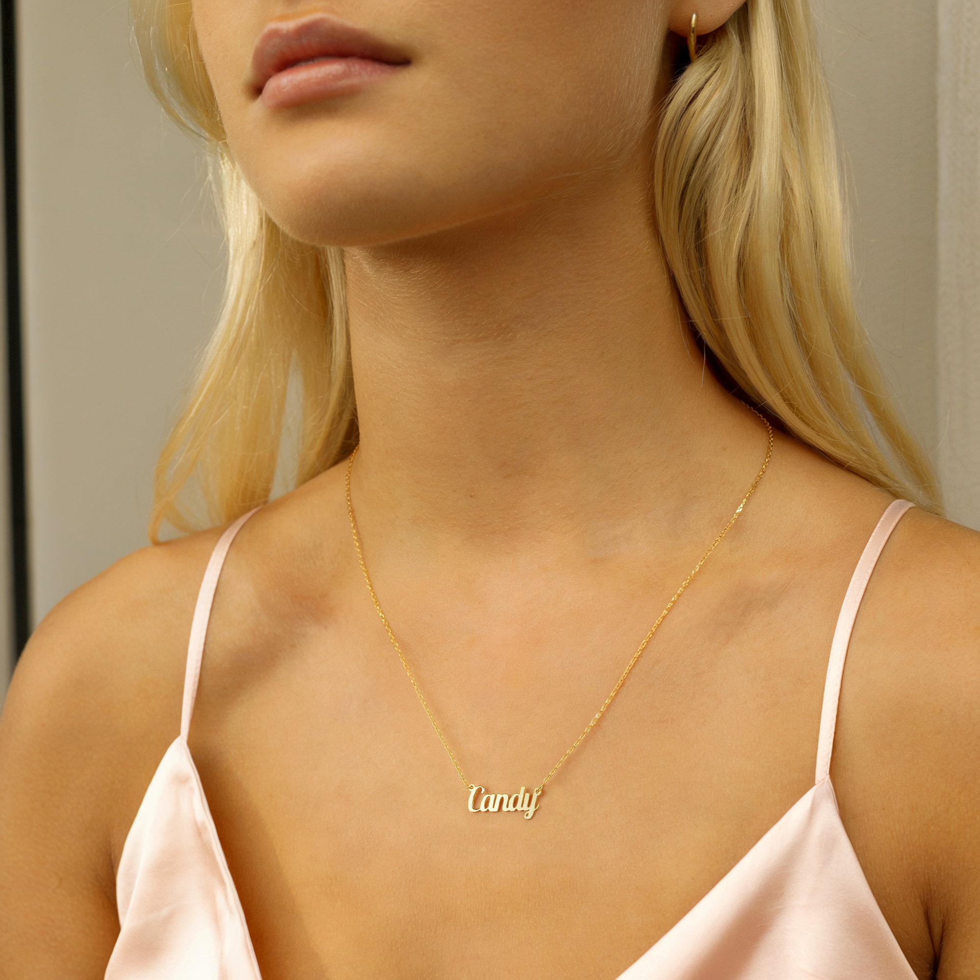 Style Personalized Name Custom Necklace 14K Gold
